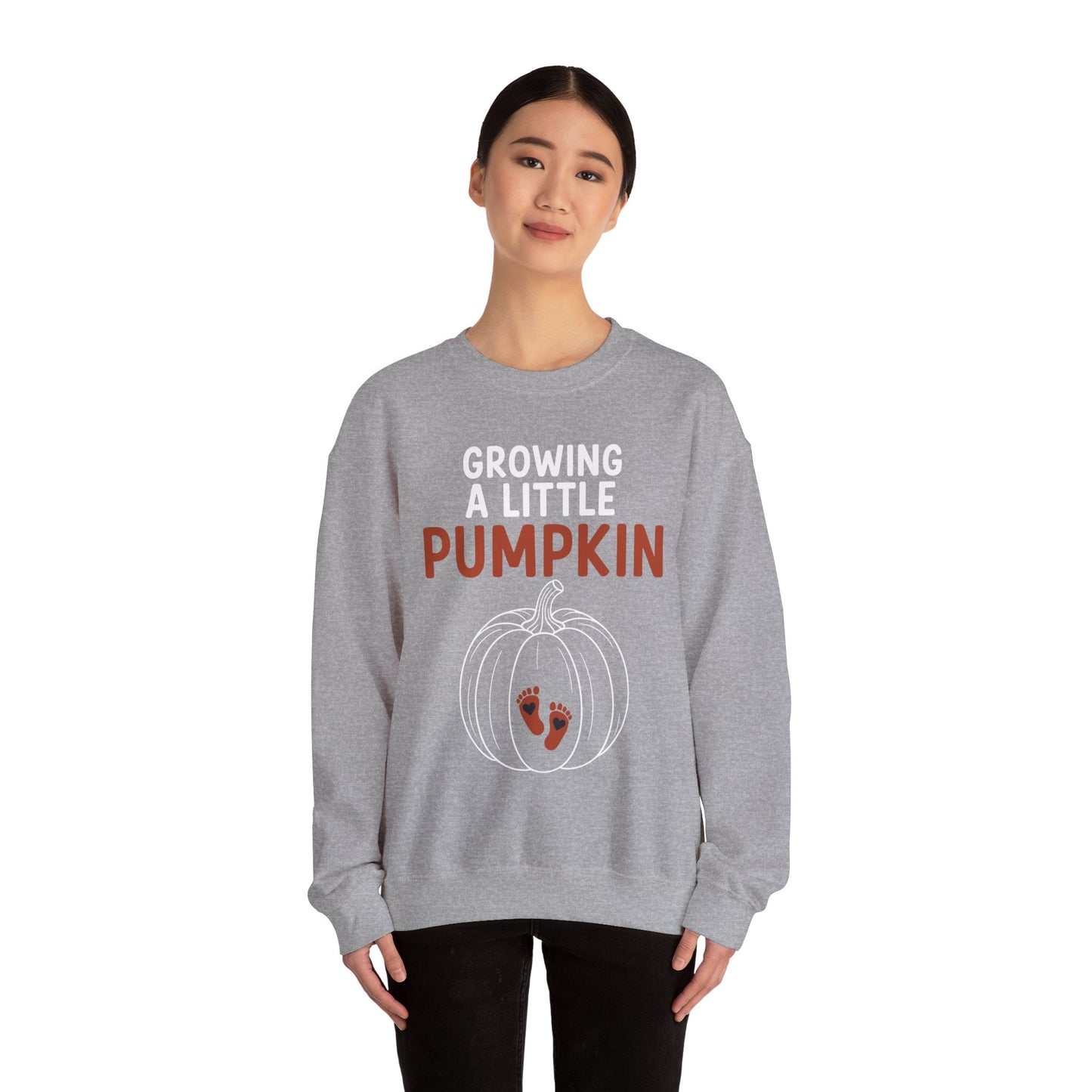 Growing A Little Pumpkin Fall Thanksgiving Baby Bump Wife Sweatshirt