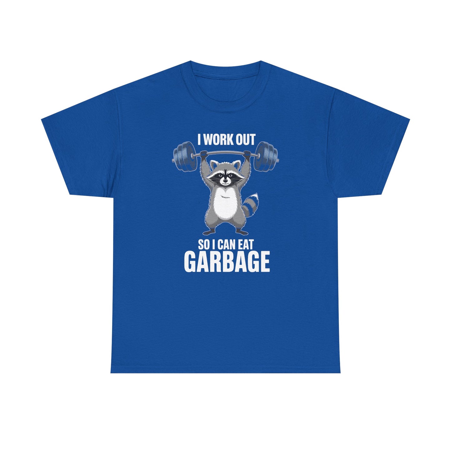 Raccoon Deadlift Bodybuilding Animal Funny Gym Fitness T-Shirt