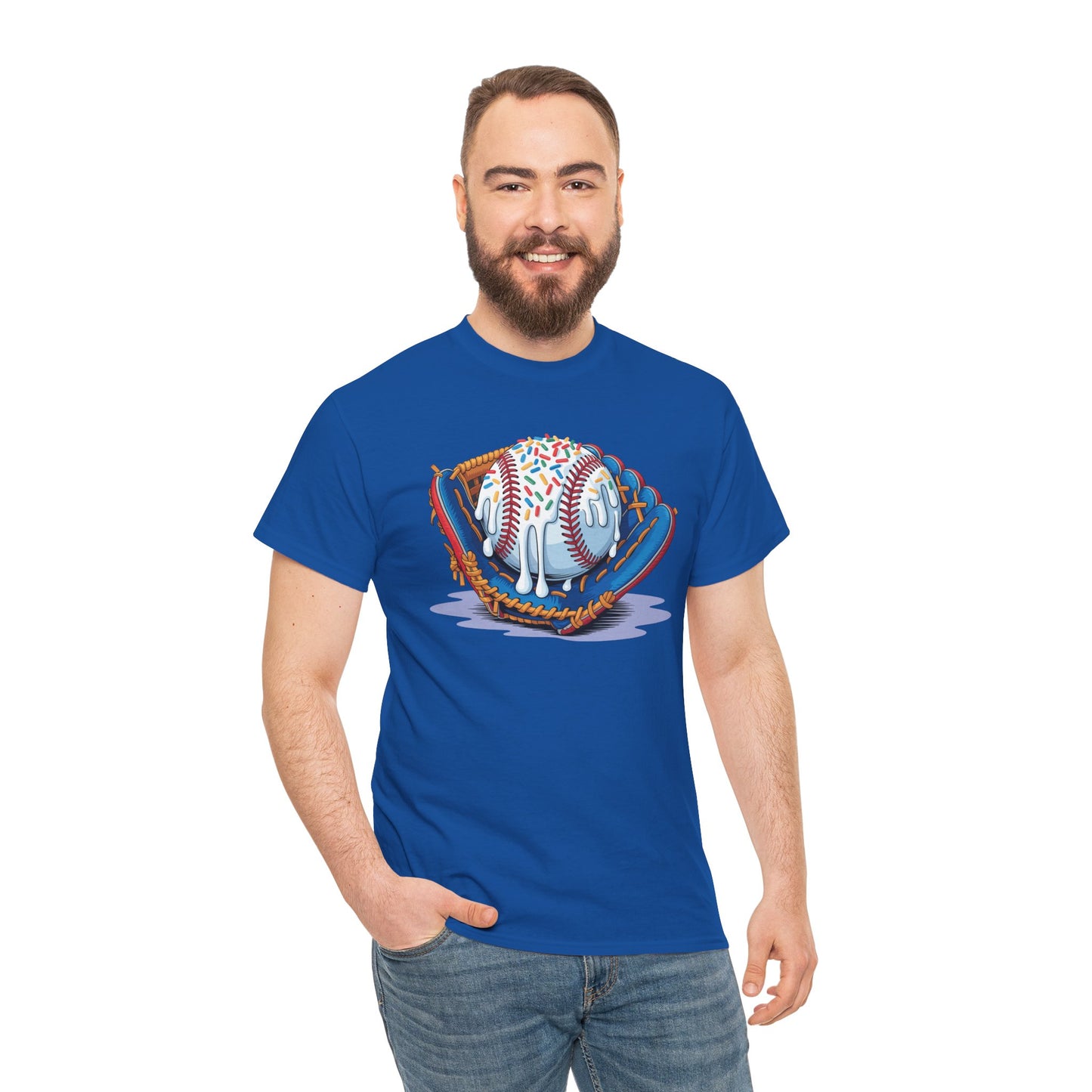 Baseball Drip Ice Cream Sprinkles Baseball Glove T-Shirt