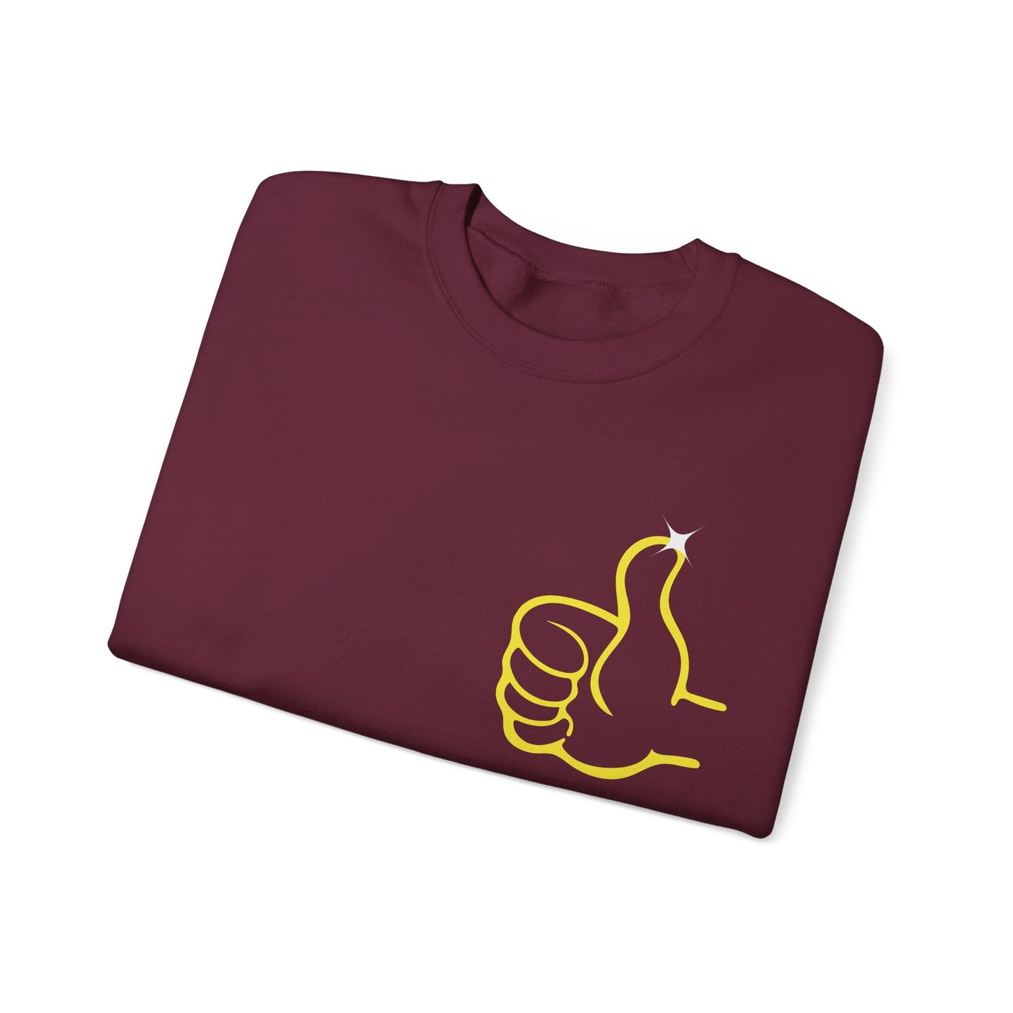 Funny Thumbs Up Emoji Graphic Positive Vibes Sweatshirt