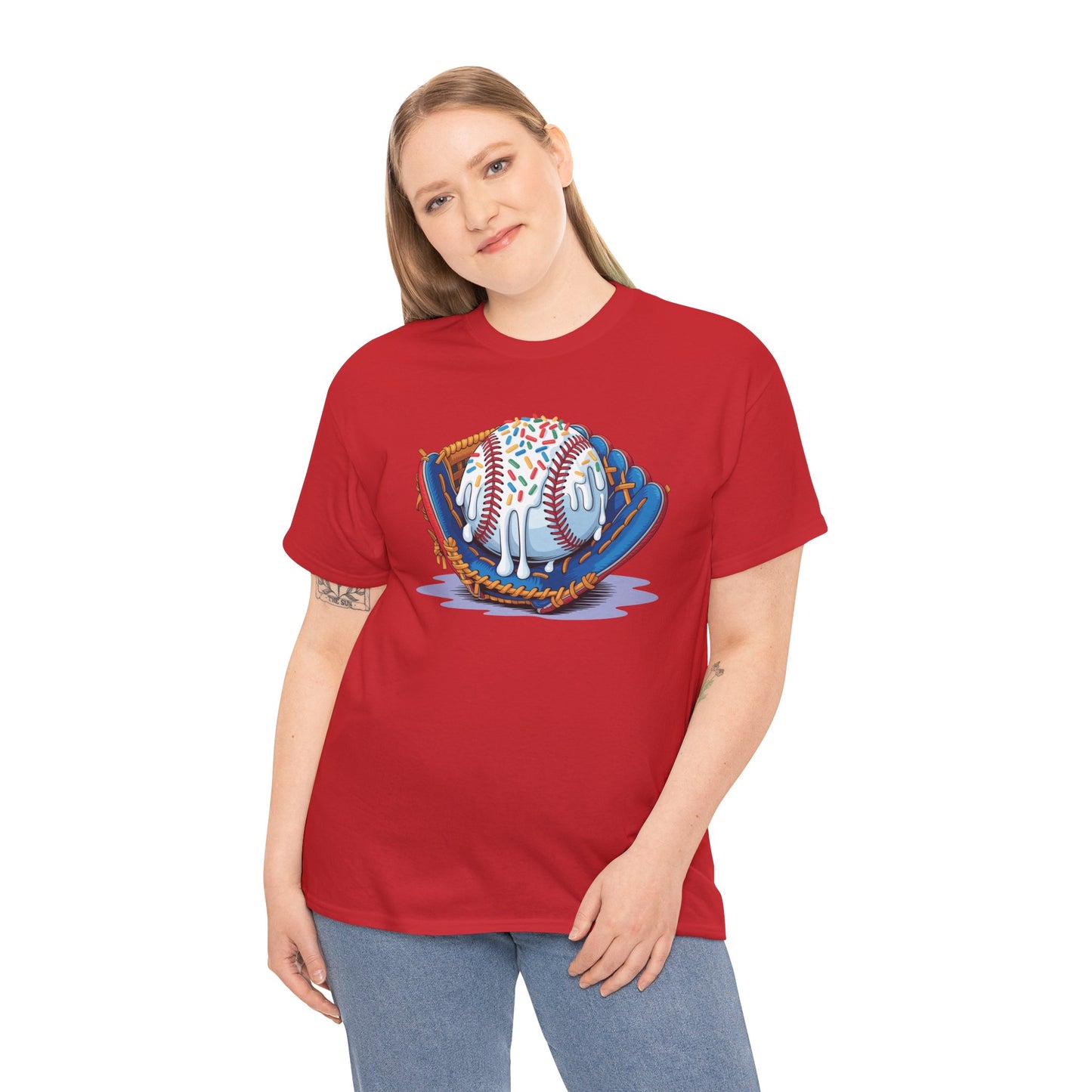 Baseball Drip Ice Cream Sprinkles Baseball Glove T-Shirt