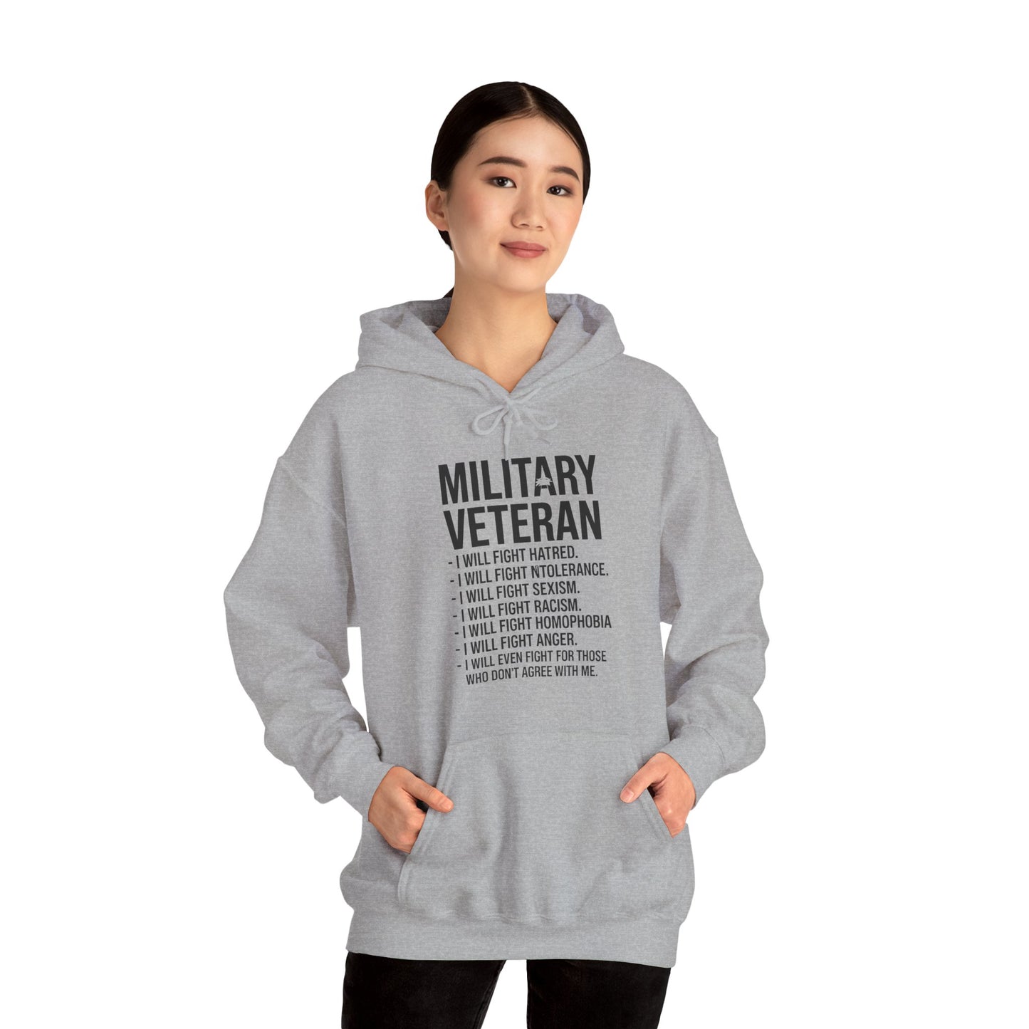Military Veterans Against Trump 2025 Fight USA Election Hoodie