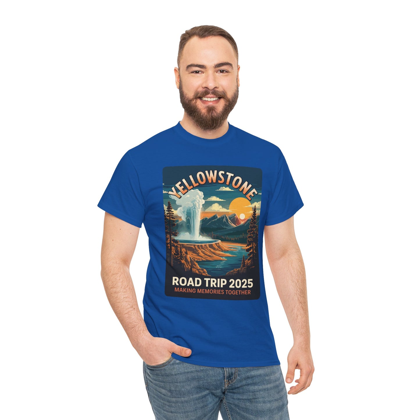 Yellowstone Family Road Trip 2025 National Park Outdoor T-Shirt