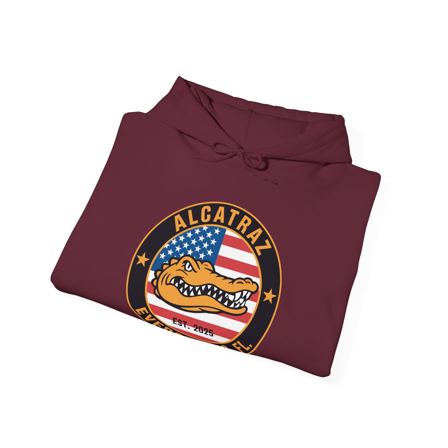 Retro Alcatraz Everglades FL EST 2025 Hoodie