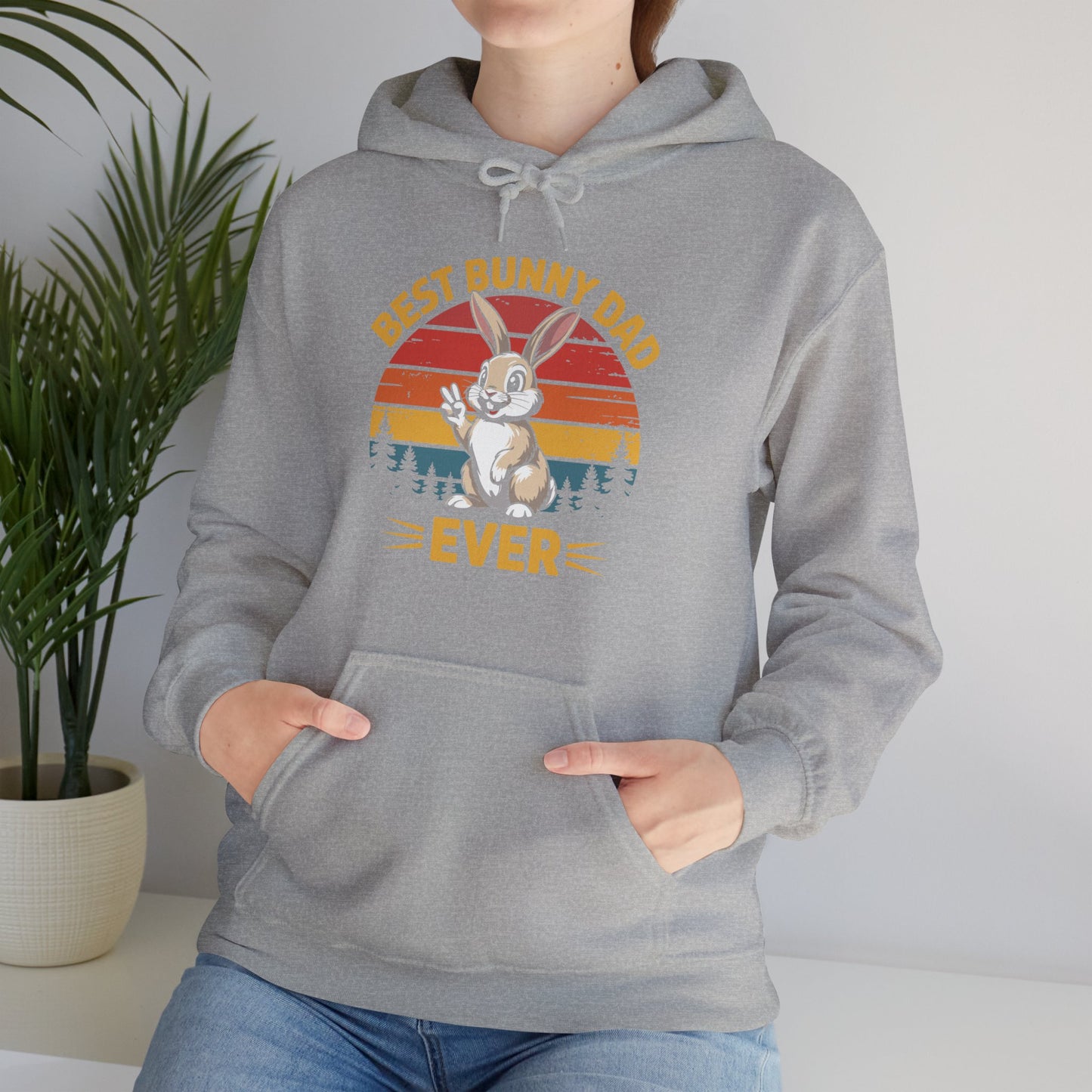 Best Bunny Dad Ever Funny Rabbit Lover Dad Gift Hoodie for Pet Owners
