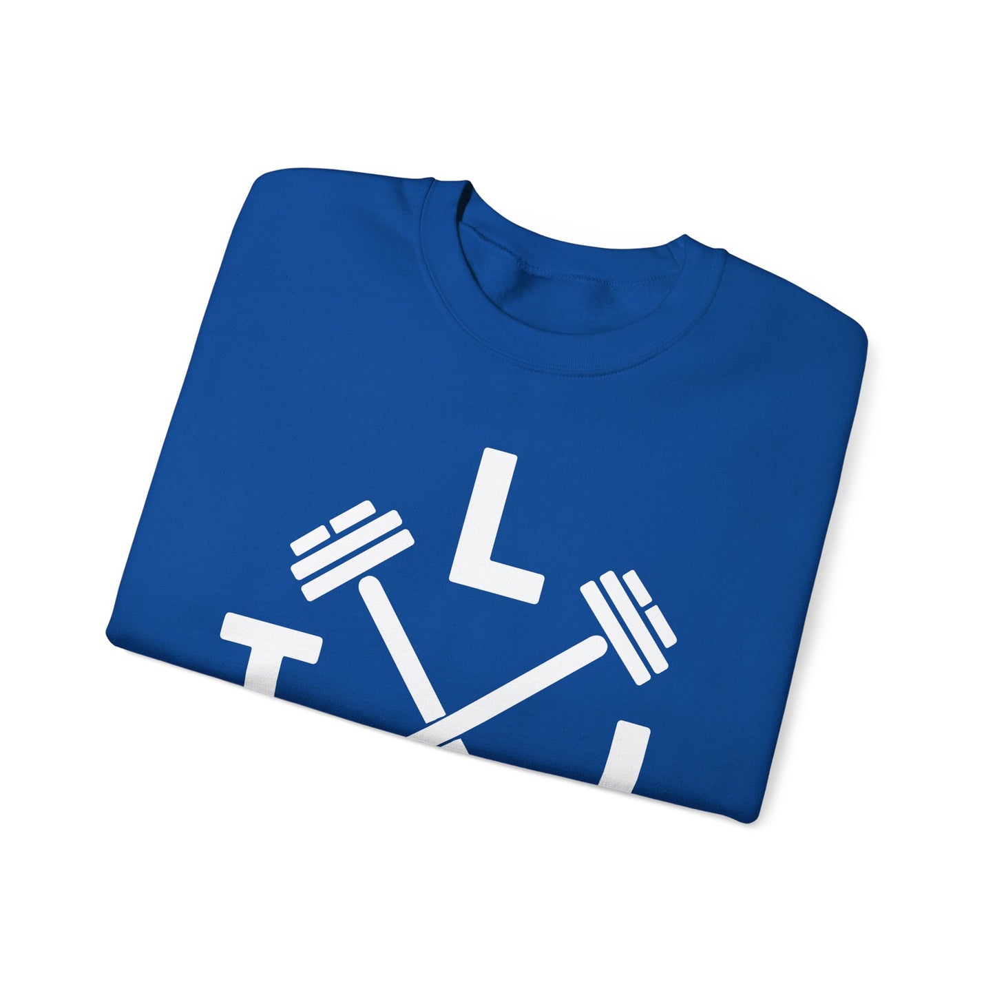 LIFT Weightlifting Fitness Barbells Crossed Circle Sweatshirt