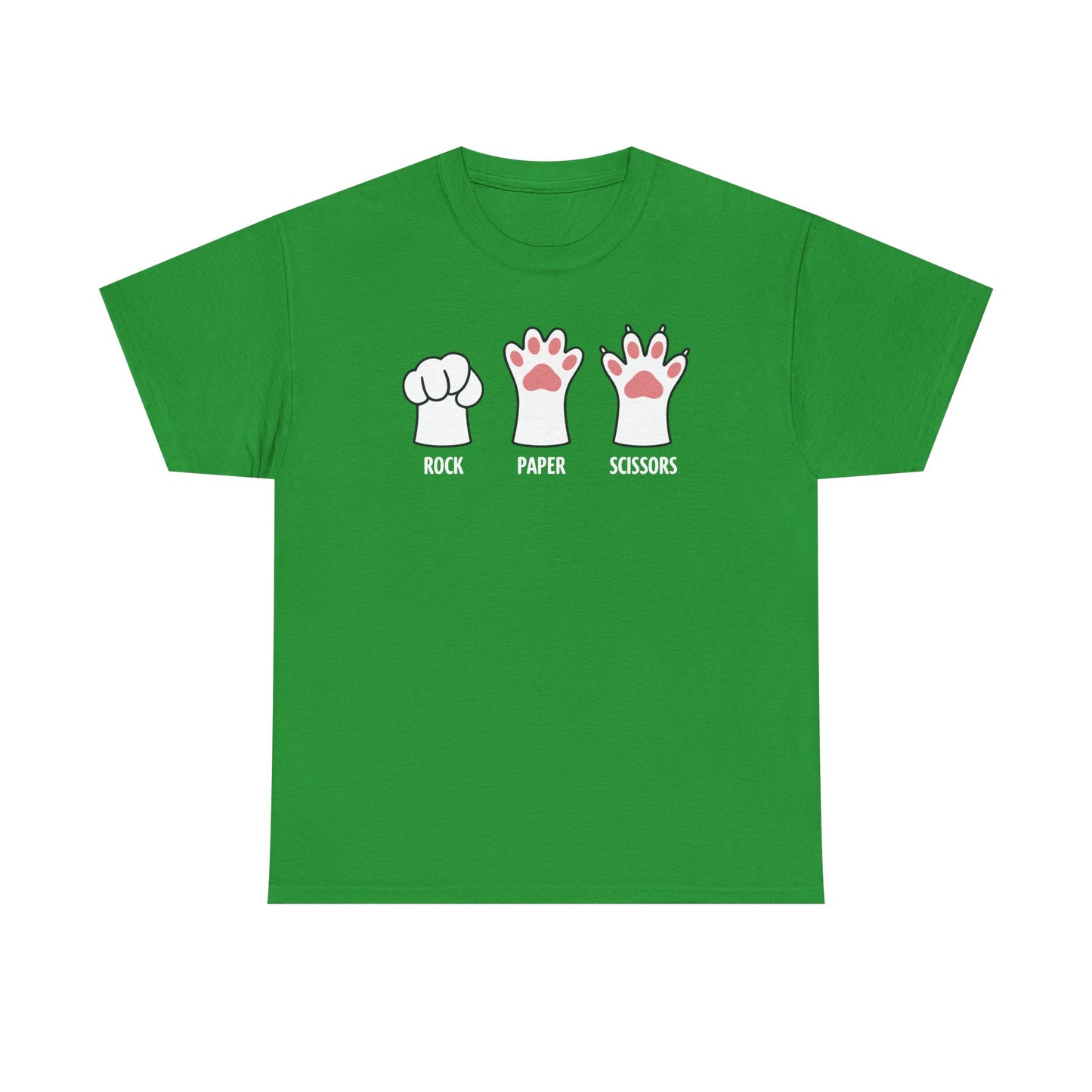 Funny Introvert Cat Animal Rescue Rock Paper Scissors Cute Paw Cat T-Shirt