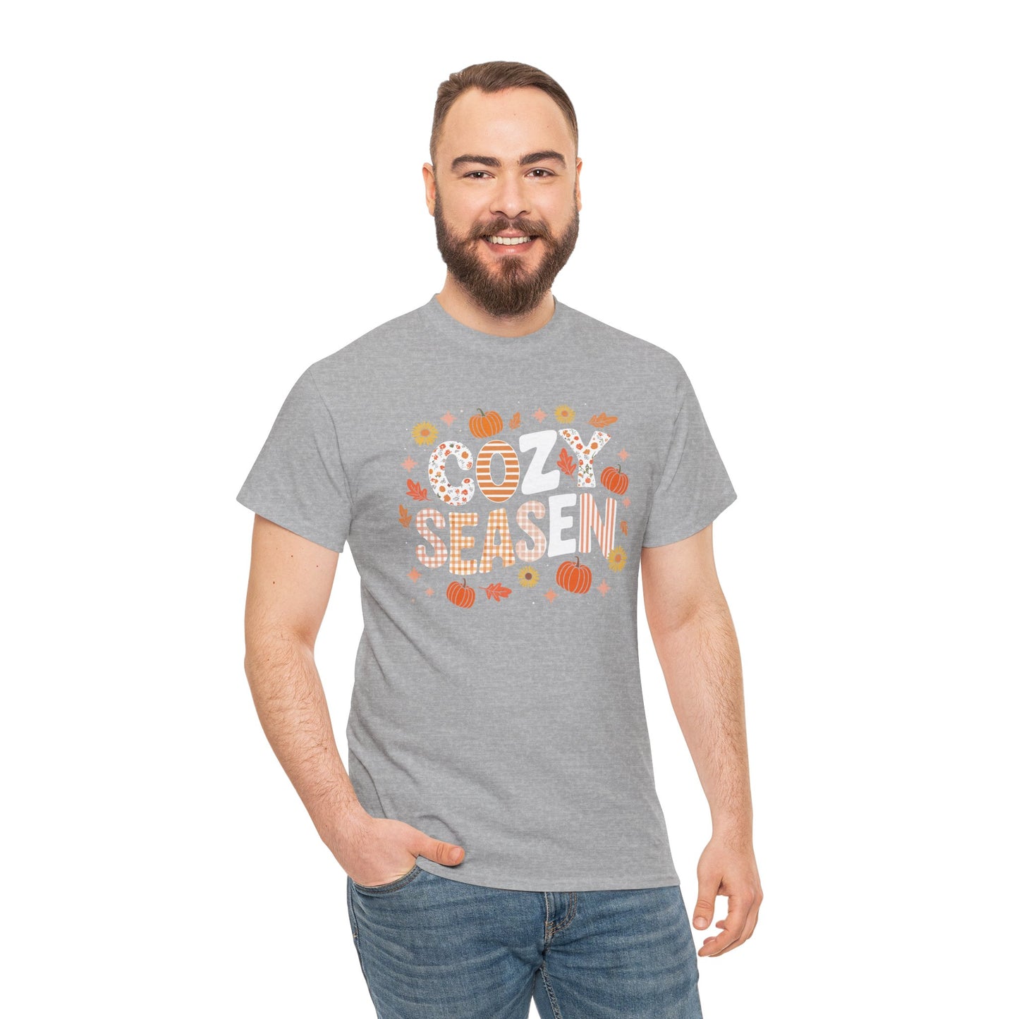Cozy Season Autumn Fall Vibes Halloween Thanksgiving Pumpkin T-Shirt