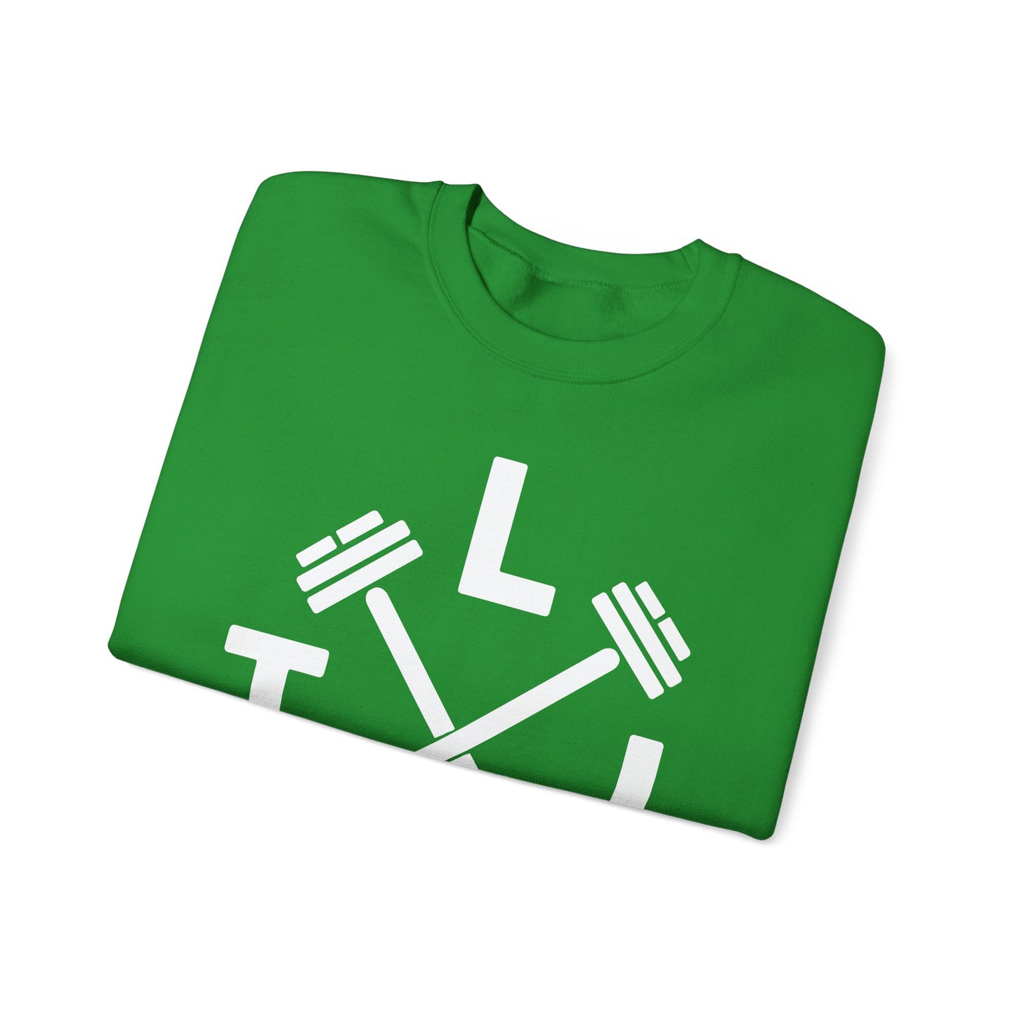 LIFT Weightlifting Fitness Barbells Crossed Circle Sweatshirt