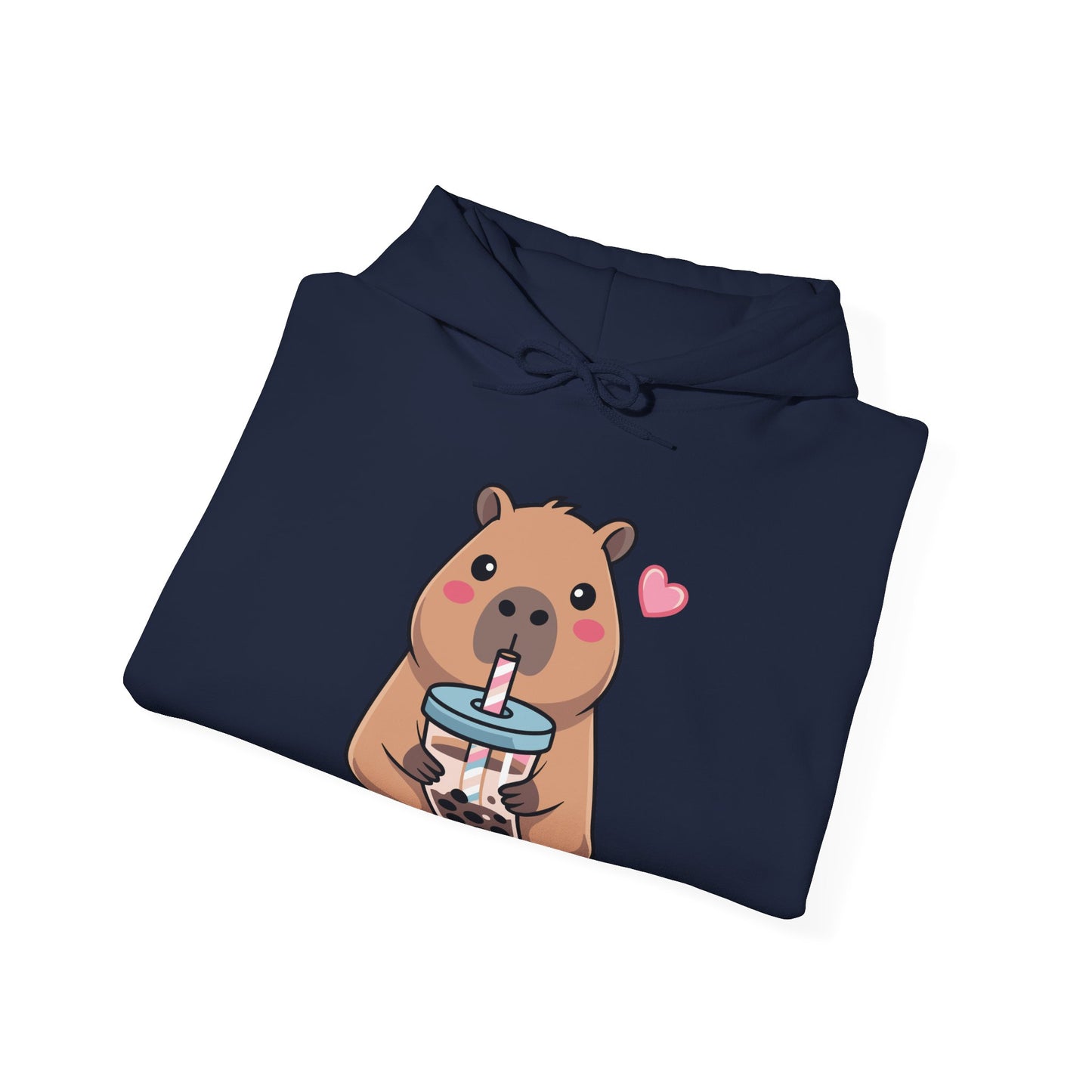 Cute Capybara Kawaii Anime Drinking Bubble Tea Lover Girls Hoodie