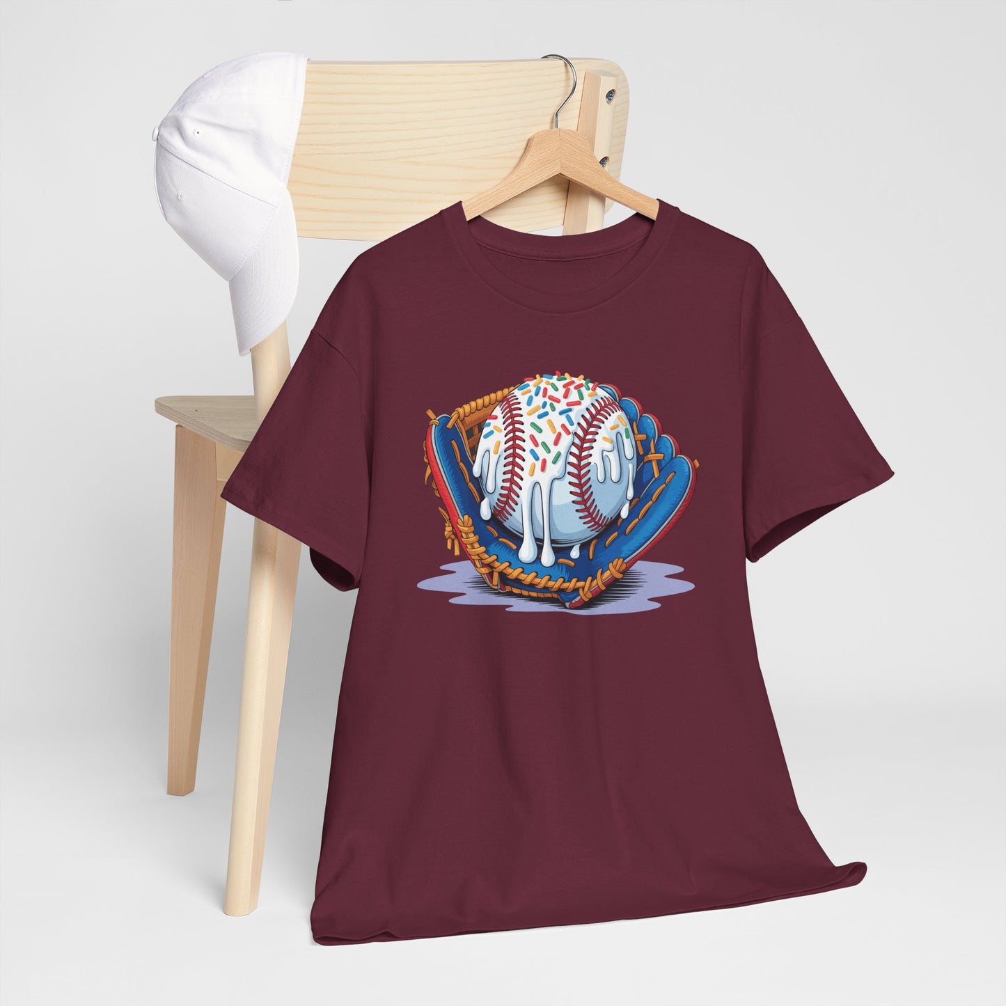 Baseball Drip Ice Cream Sprinkles Baseball Glove T-Shirt