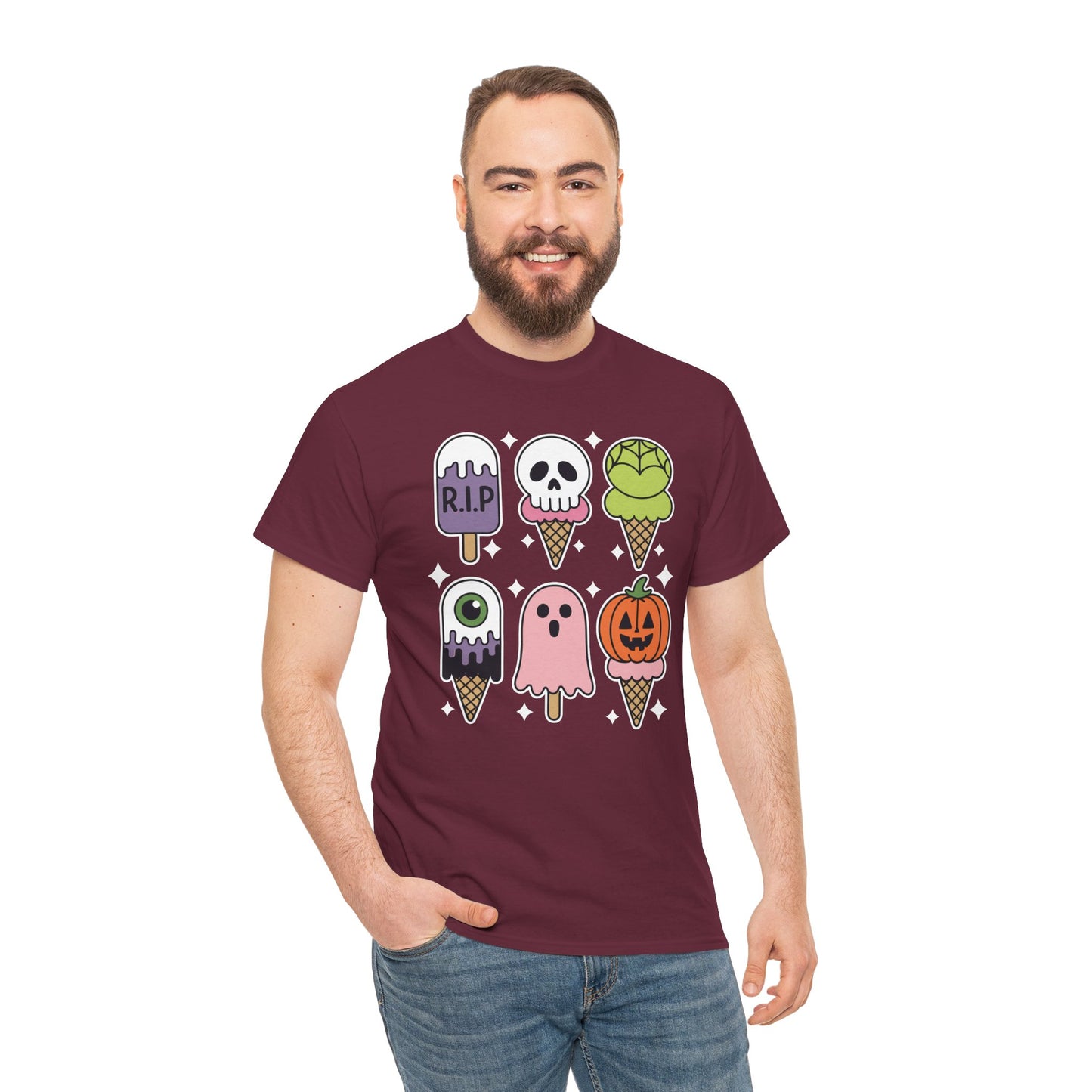 Horror Movie Summer Popsicle Halloween Ice Cream Summer-ween T-Shirt for Men Women