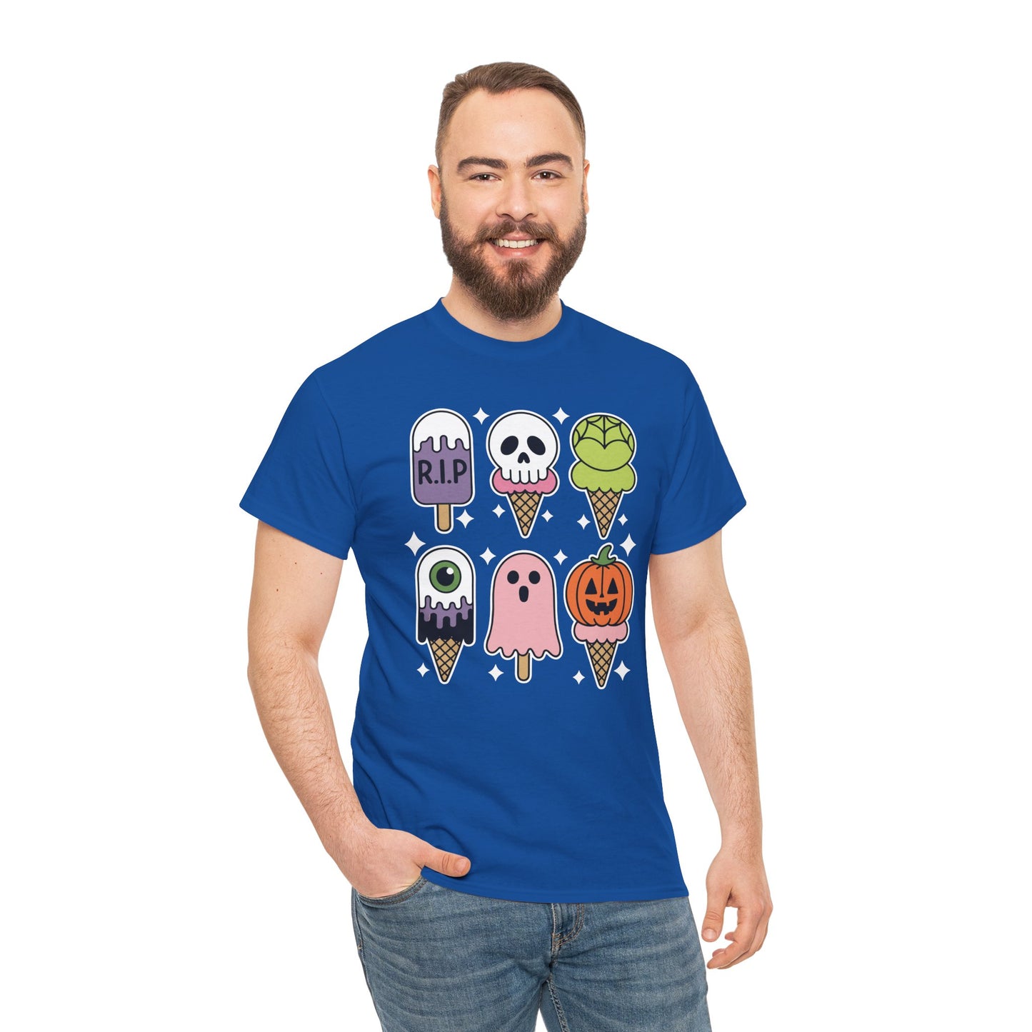 Horror Movie Summer Popsicle Halloween Ice Cream Summer-ween T-Shirt for Men Women