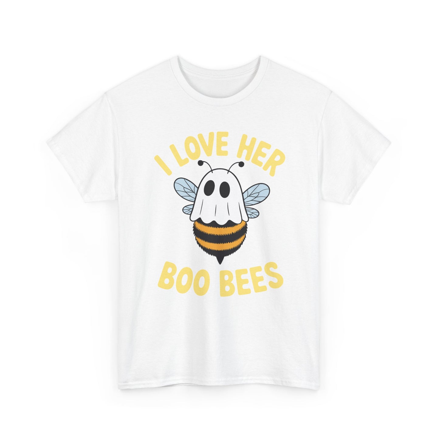 I Love Her Boo Bees Couples Halloween Adult Costume His Men T-Shirt