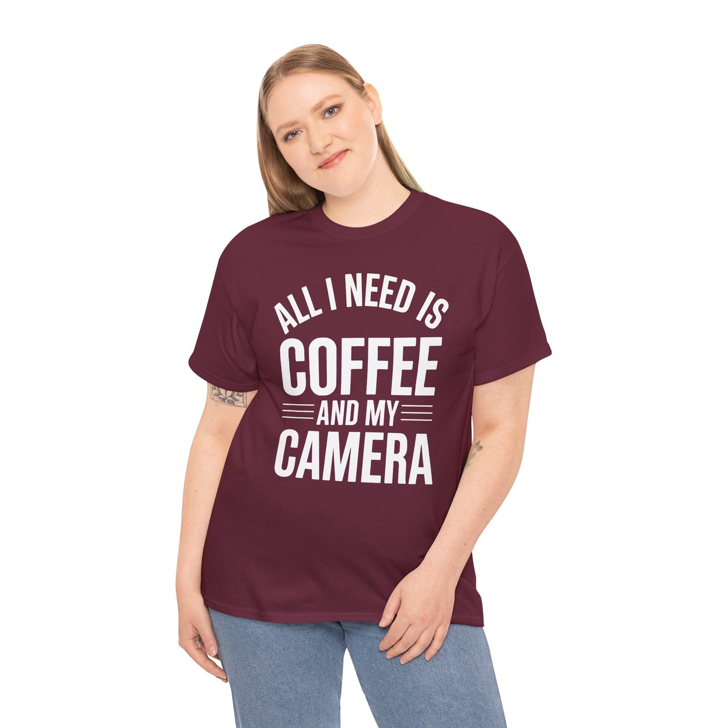 All I Need Is Coffee And My Camera Photography Gift T-Shirt