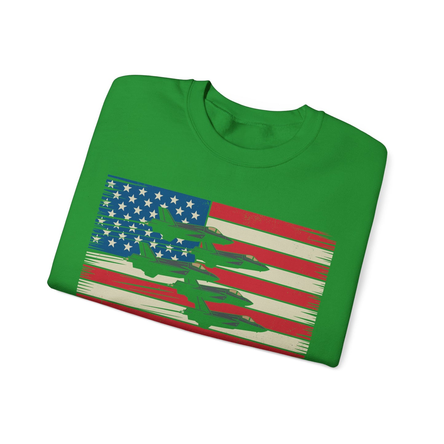 Vintage American Flag USA Fighter Jets 4th of July Patriotic Sweatshirt