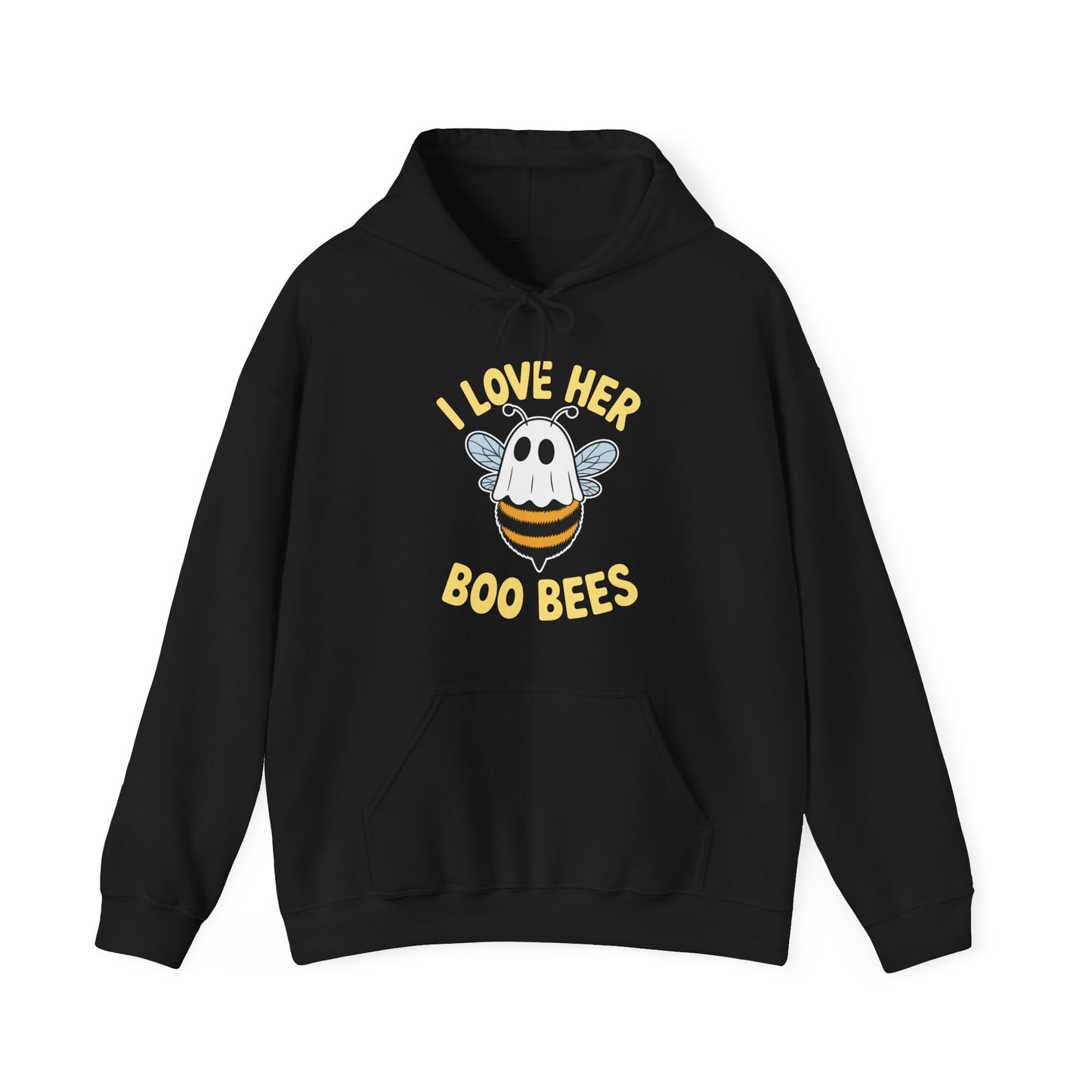 I Love Her Boo Bees Couples Halloween Adult Costume His Men Hoodie
