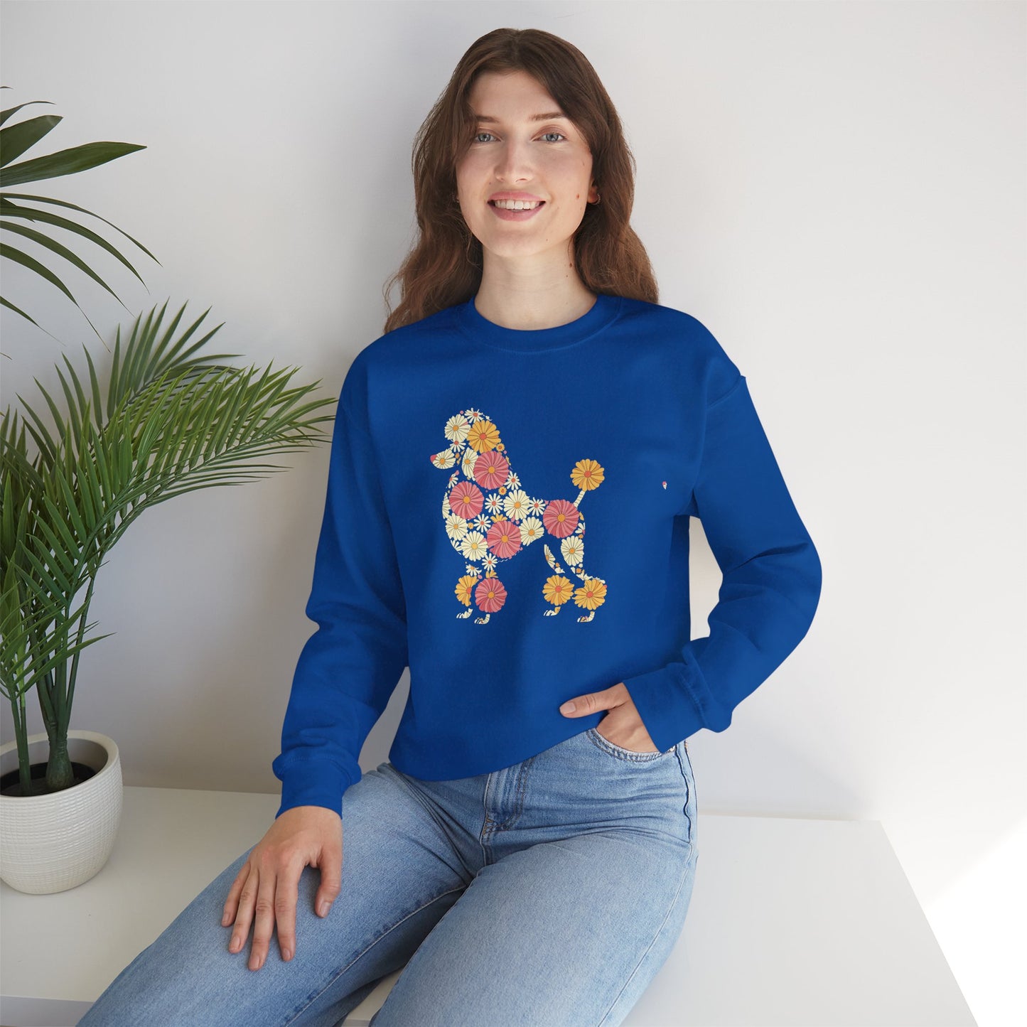 Funny Floral Flower Poodle Mom Grandma Womens Mothers Day Sweatshirt