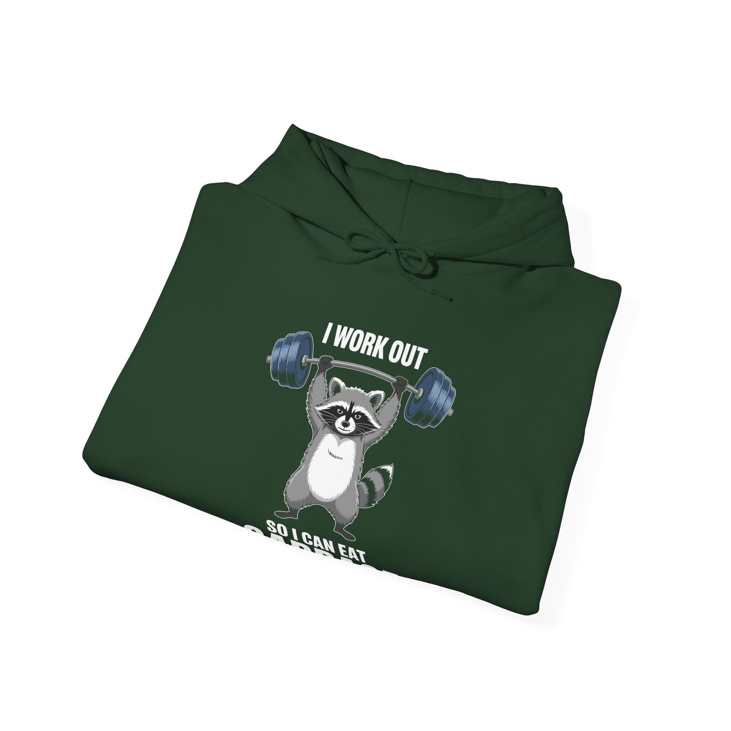 Raccoon Deadlift Bodybuilding Animal Funny Gym Fitness Hoodie