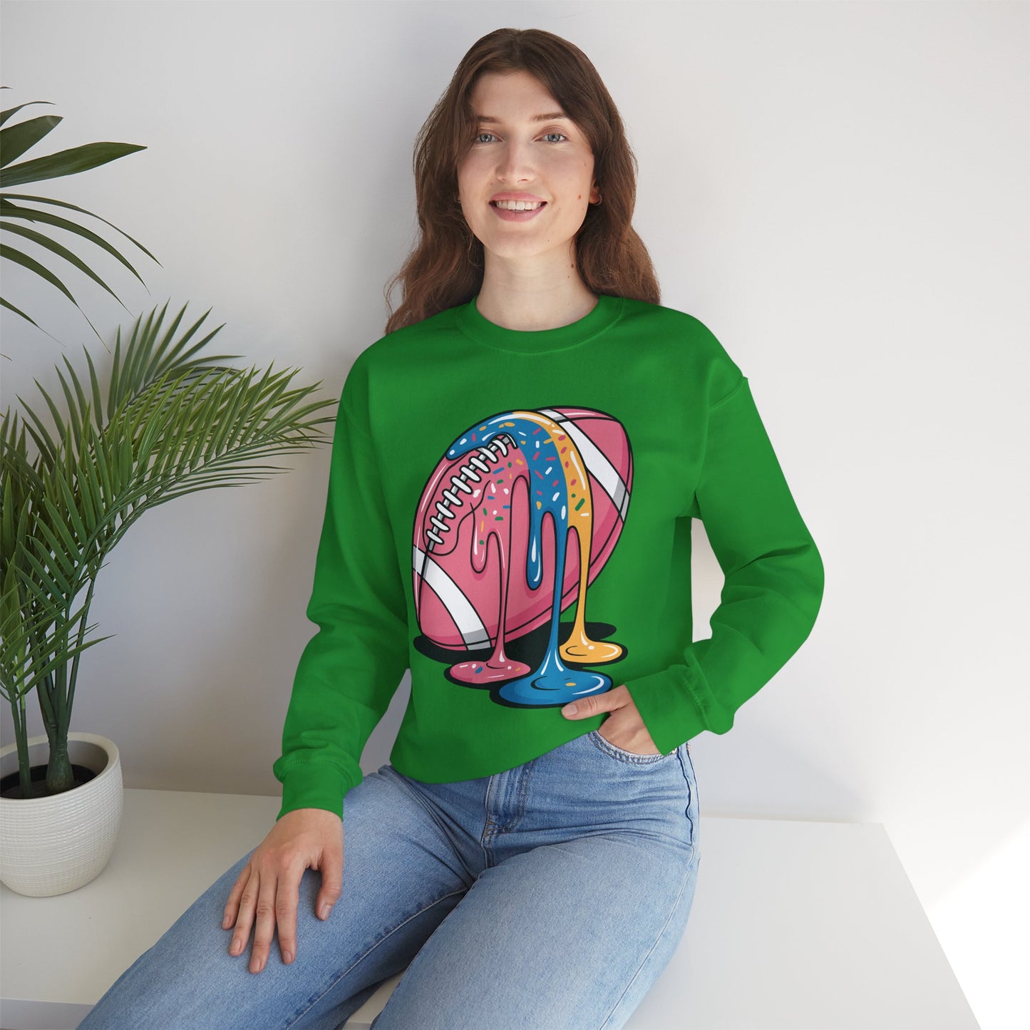 Football Drip For Lineman WR QB RB Ice Cream Sprinkles Sweatshirt
