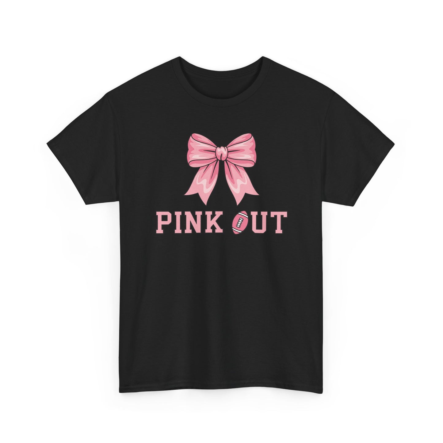 Pink Out Football Bow Preppy Breast Cancer Awareness Women T-Shirt