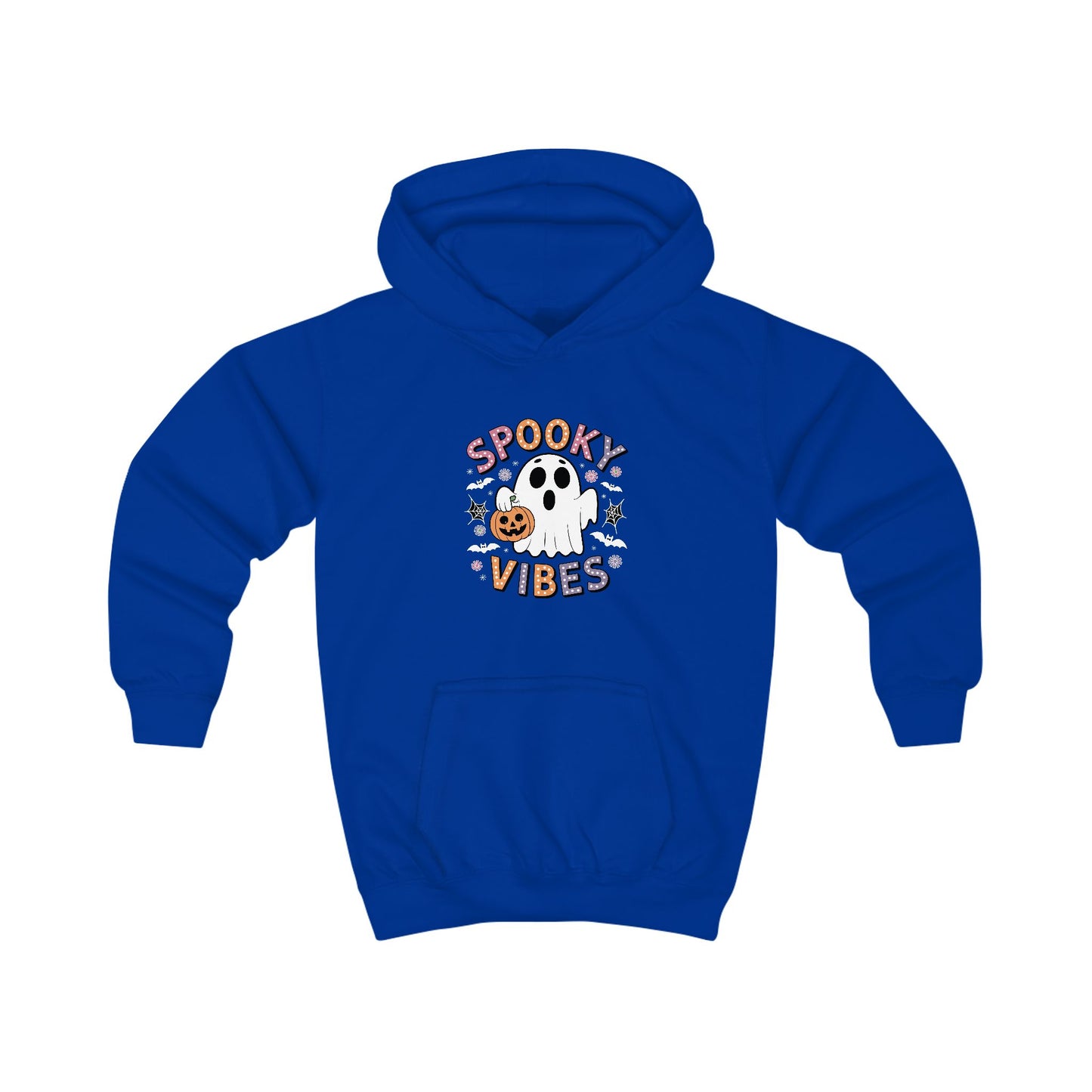 Spooky Vibes Ghost Retro Groovy Halloween Kids Hoodie