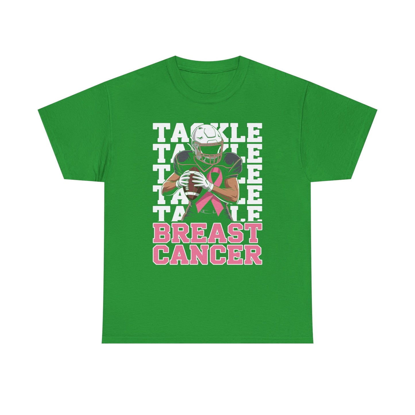 Tackle Football Breast Cancer Awareness Pink Ribbon T-Shirt