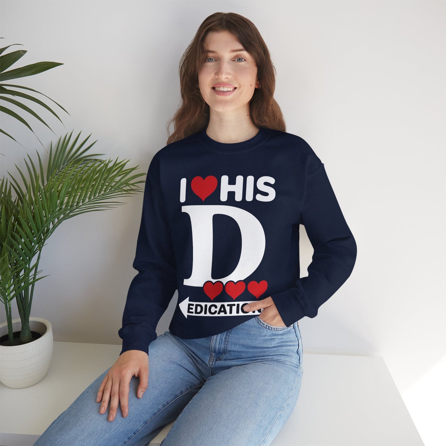 Funny Valentine's Day Couple Matching I Love His Dedication Sweatshirt