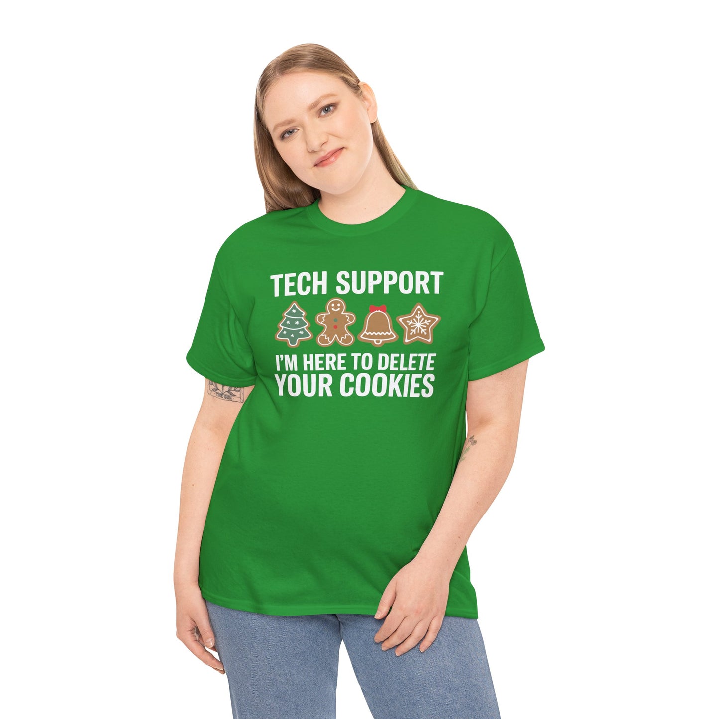 Christmas Tech Support Here To Delete Cookies Xmas Men Women T-Shirt