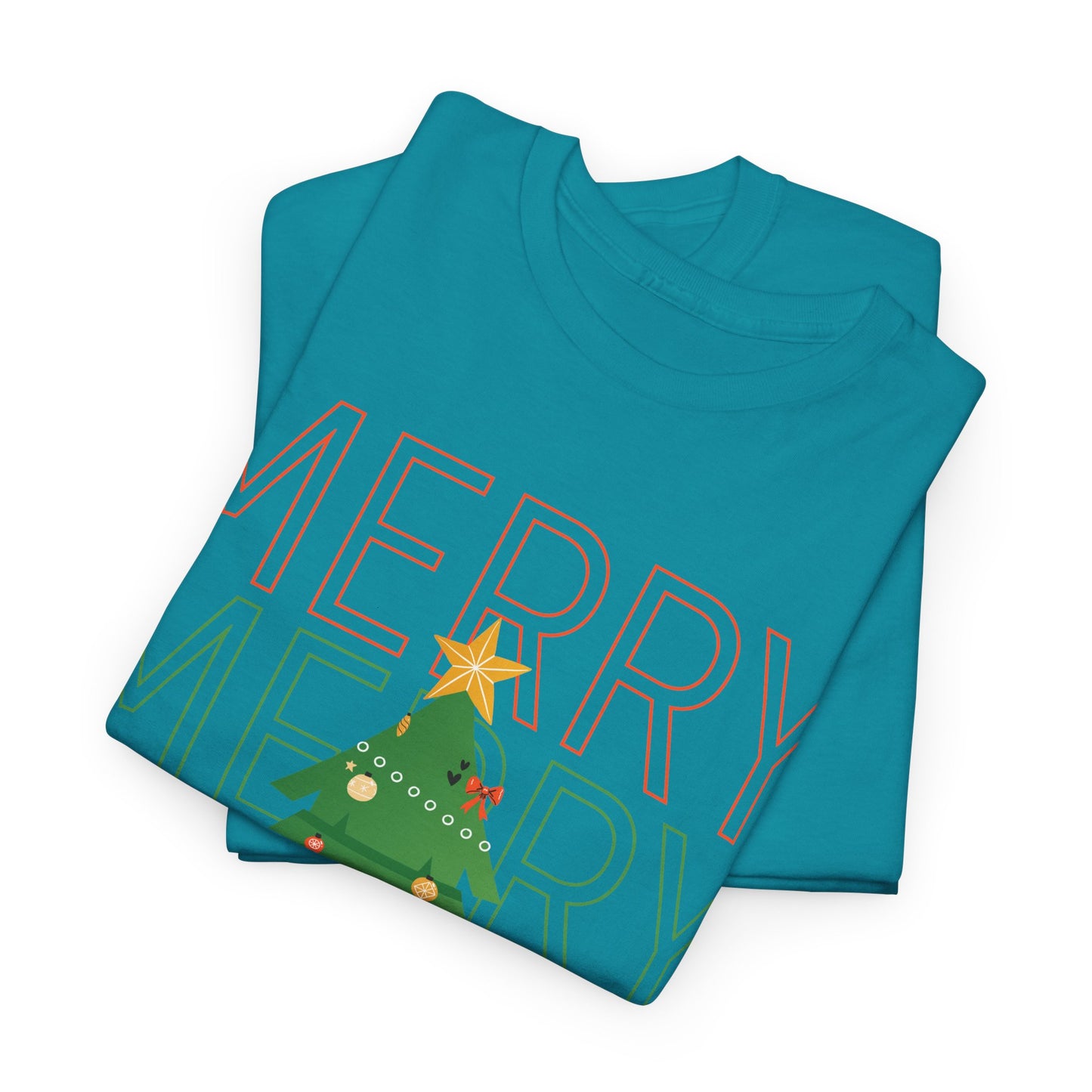Merry and Bright Christmas Tee Cute Holiday Shirt for Men and Women