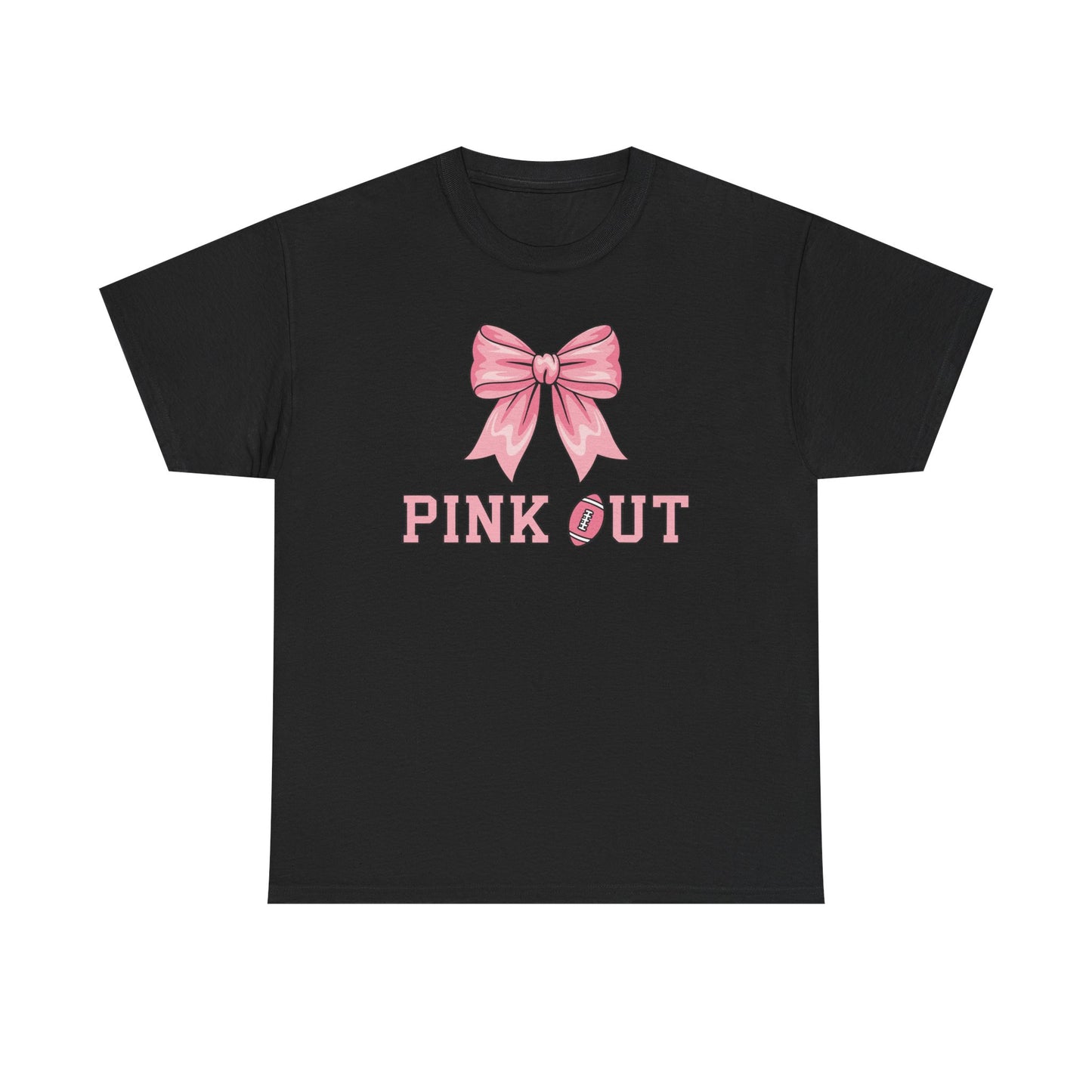 Pink Out Football Bow Preppy Breast Cancer Awareness Women T-Shirt