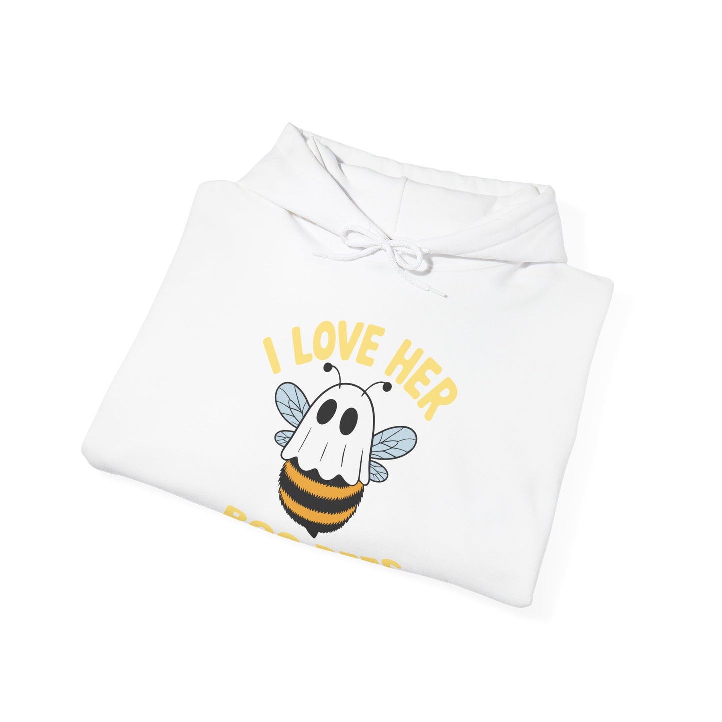 I Love Her Boo Bees Couples Halloween Adult Costume His Men Hoodie