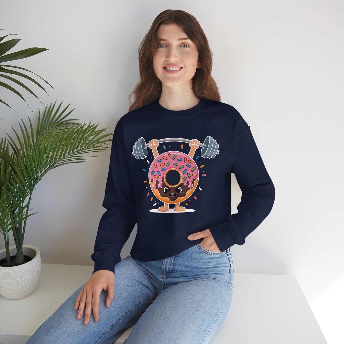 Funny Weightlifing Fitness Workout Gym Donut Lover Sweatshirt