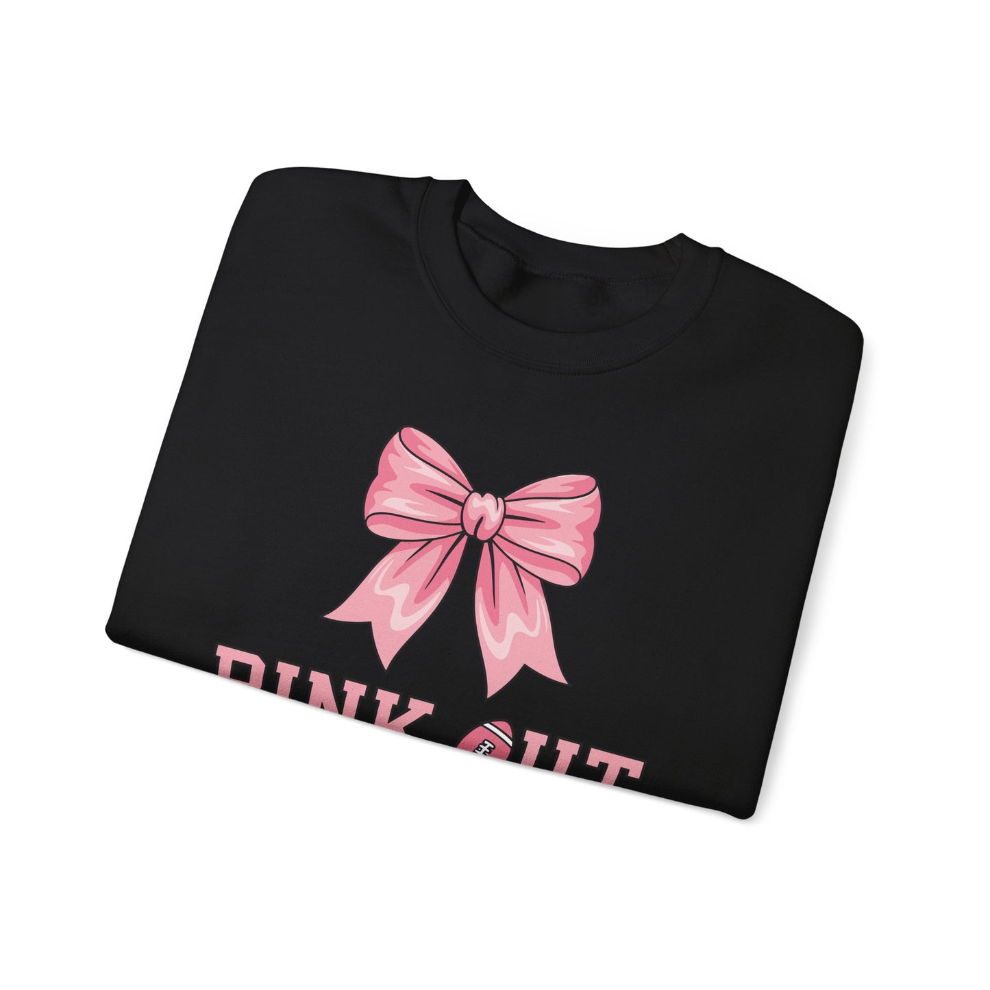 Pink Out Football Bow Preppy Breast Cancer Awareness Women Sweatshirt