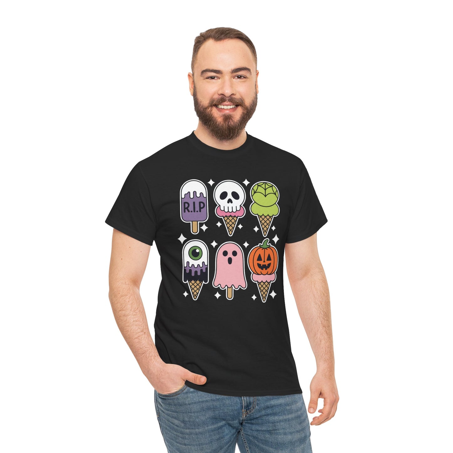 Horror Movie Summer Popsicle Halloween Ice Cream Summer-ween T-Shirt for Men Women