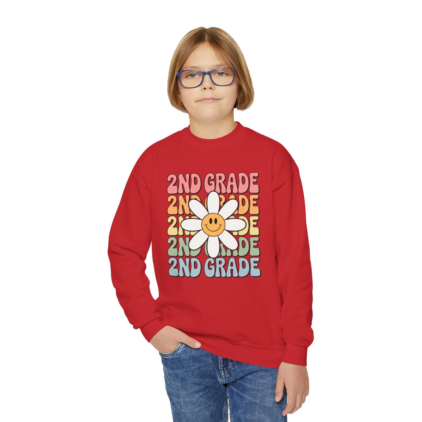 Groovy 2nd Grade Back To School First Day of Second Grade Sweatshirt