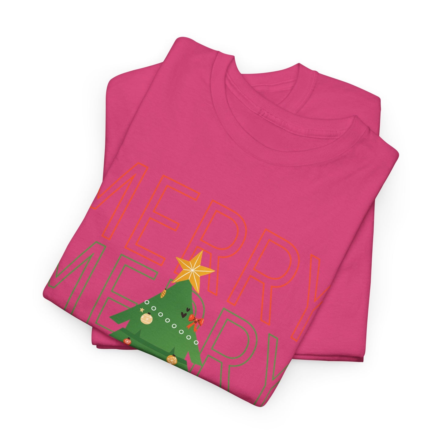 Merry and Bright Christmas Tee Cute Holiday Shirt for Men and Women
