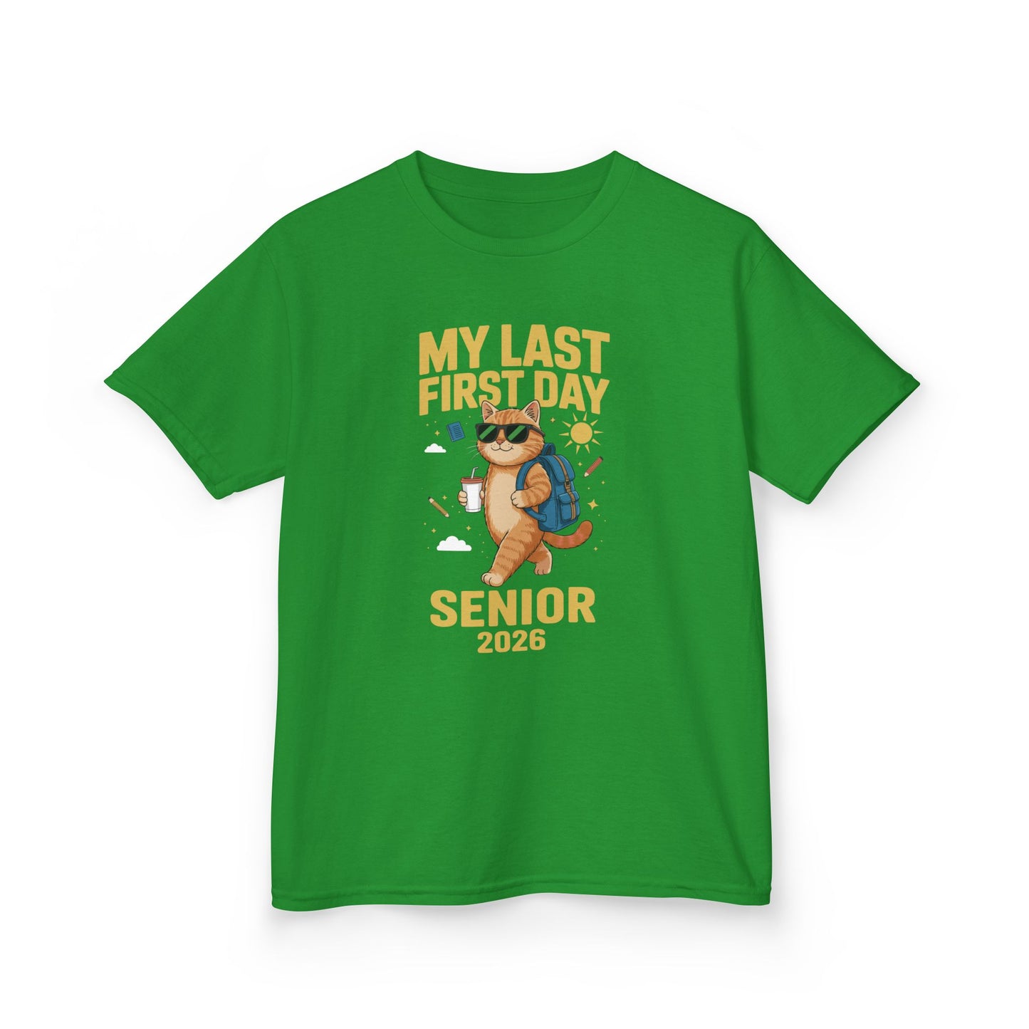 My Last First Day Senior 2026 Cat Back to School Cool Class T-Shirt