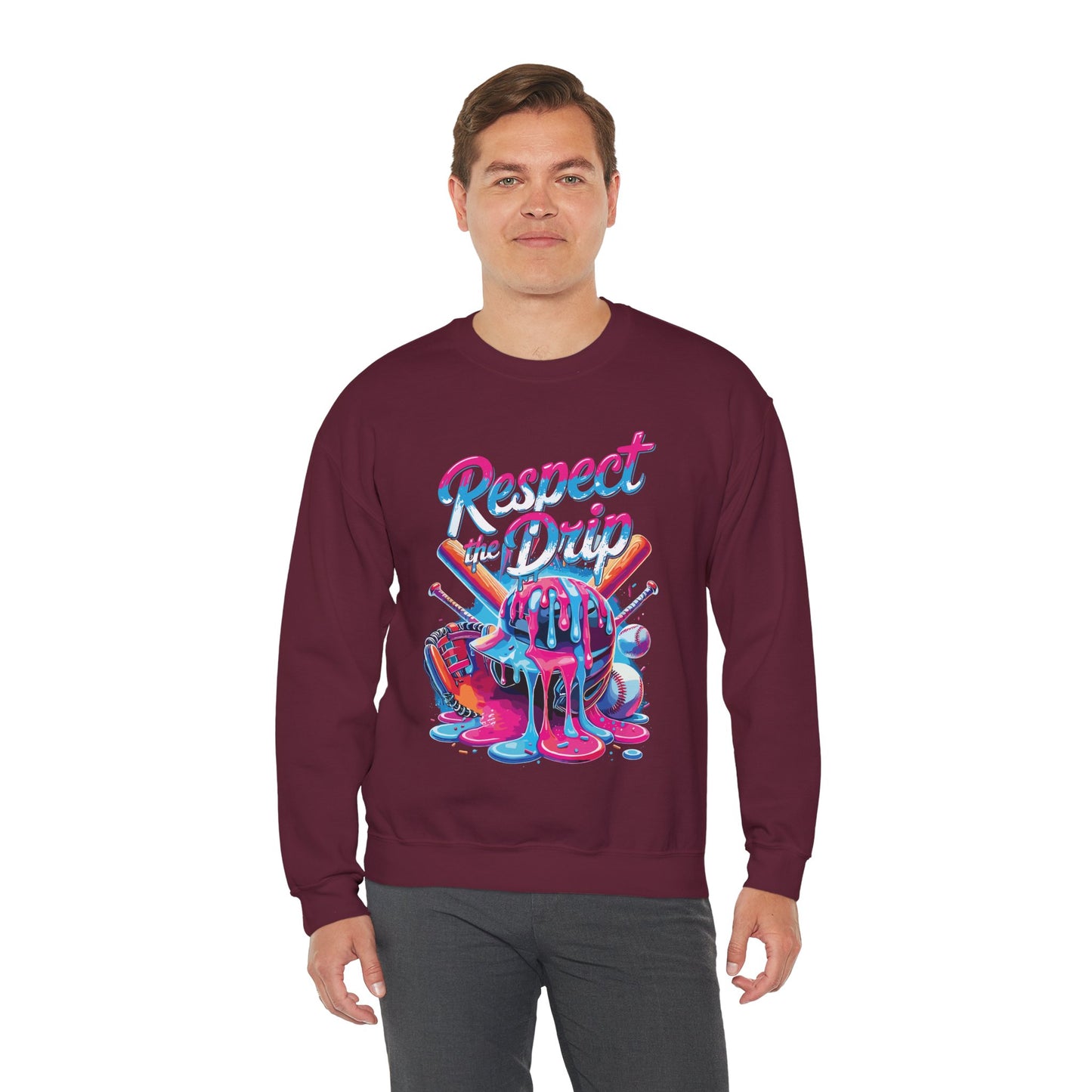 Baseball Drip For Boys Ice Cream Respect The Drip Baseball Sweatshirt