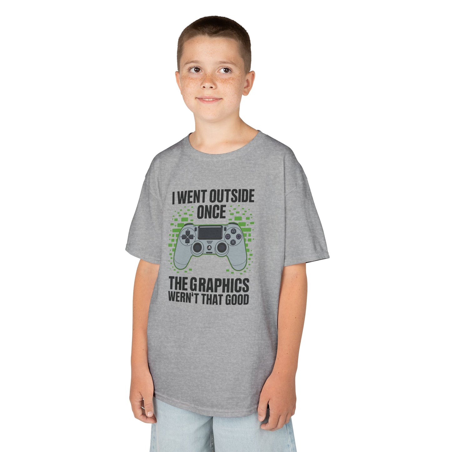 I Went Outside Once The Graphics Weren't That Good Gamer Boy T-Shirt