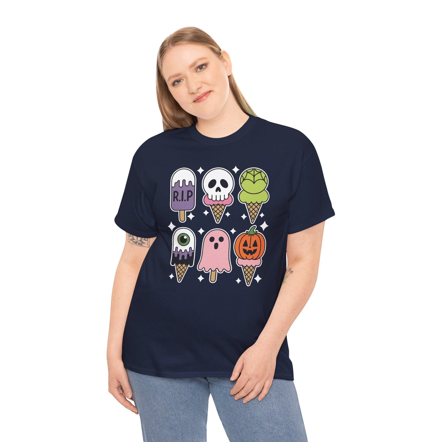 Horror Movie Summer Popsicle Halloween Ice Cream Summer-ween T-Shirt for Men Women