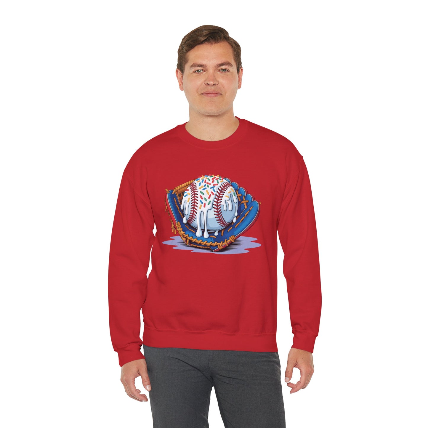 Baseball Drip Ice Cream Sprinkles Baseball Glove Sweatshirt