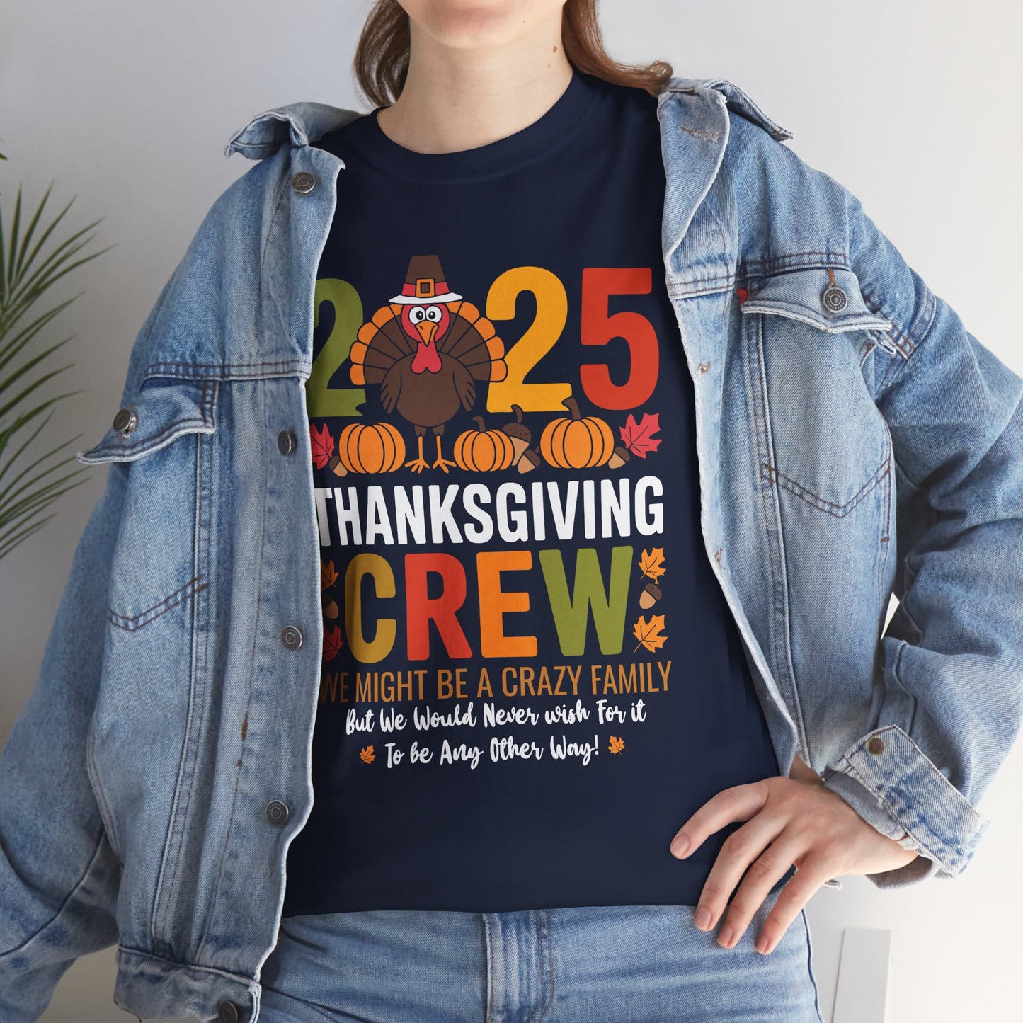 Family Thanksgiving 2025 Thanksgiving Crew Turkey Matching T-Shirt
