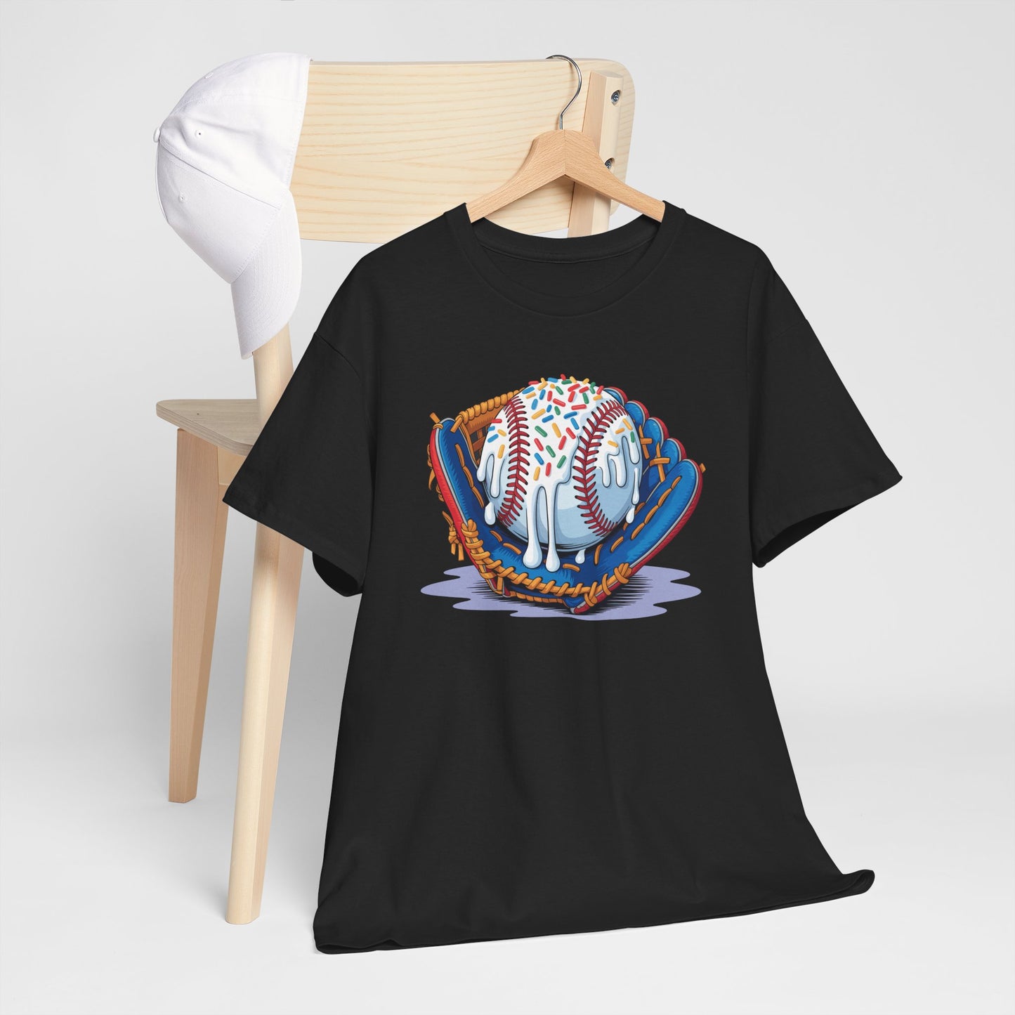 Baseball Drip Ice Cream Sprinkles Baseball Glove T-Shirt