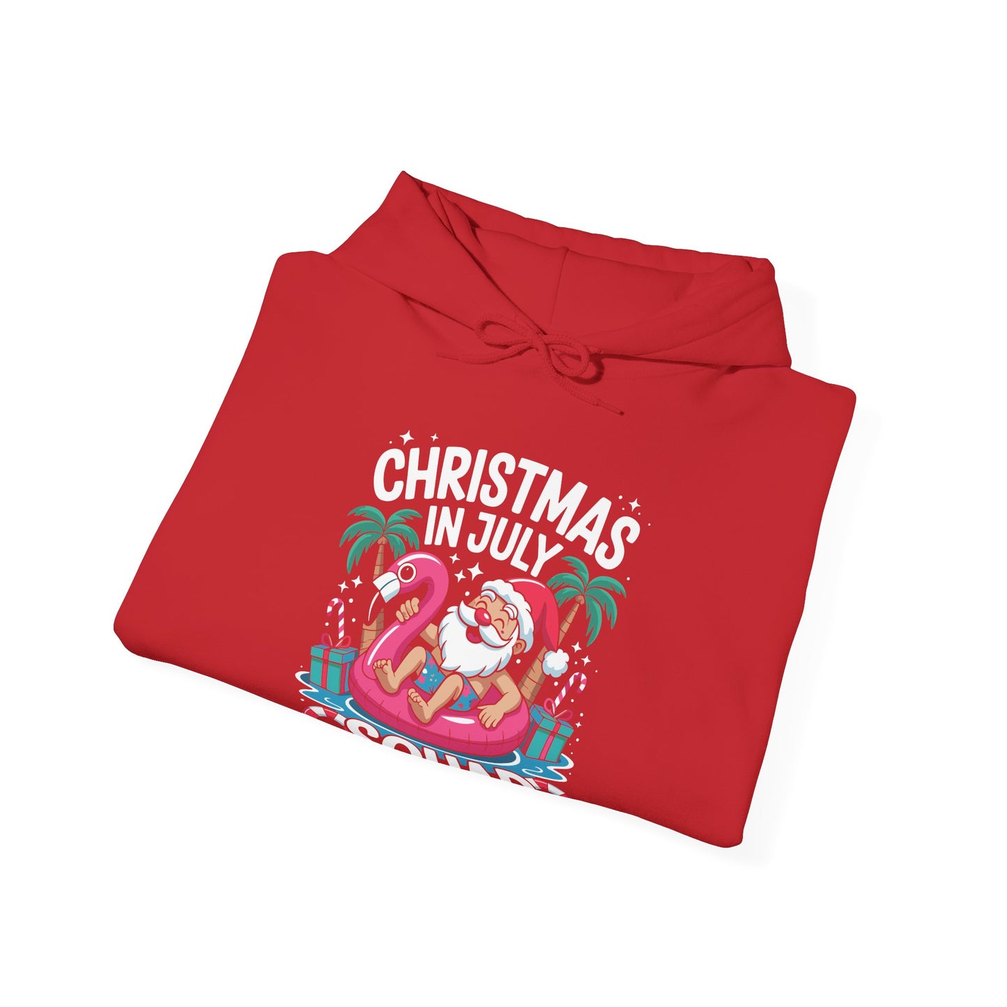 Christmas In July 2025 Squad Summer Beach Vacation Xmas Cool Hoodie