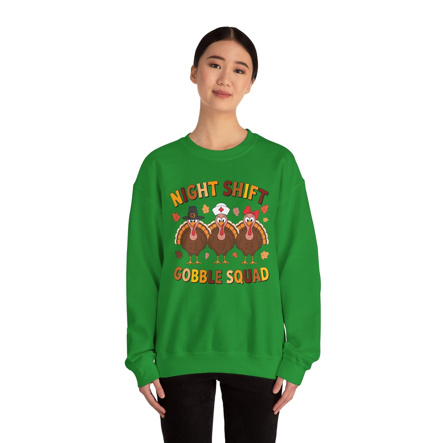 Night Shift Gobble Squad Night Worker Staff Thanksgiving Sweatshirt