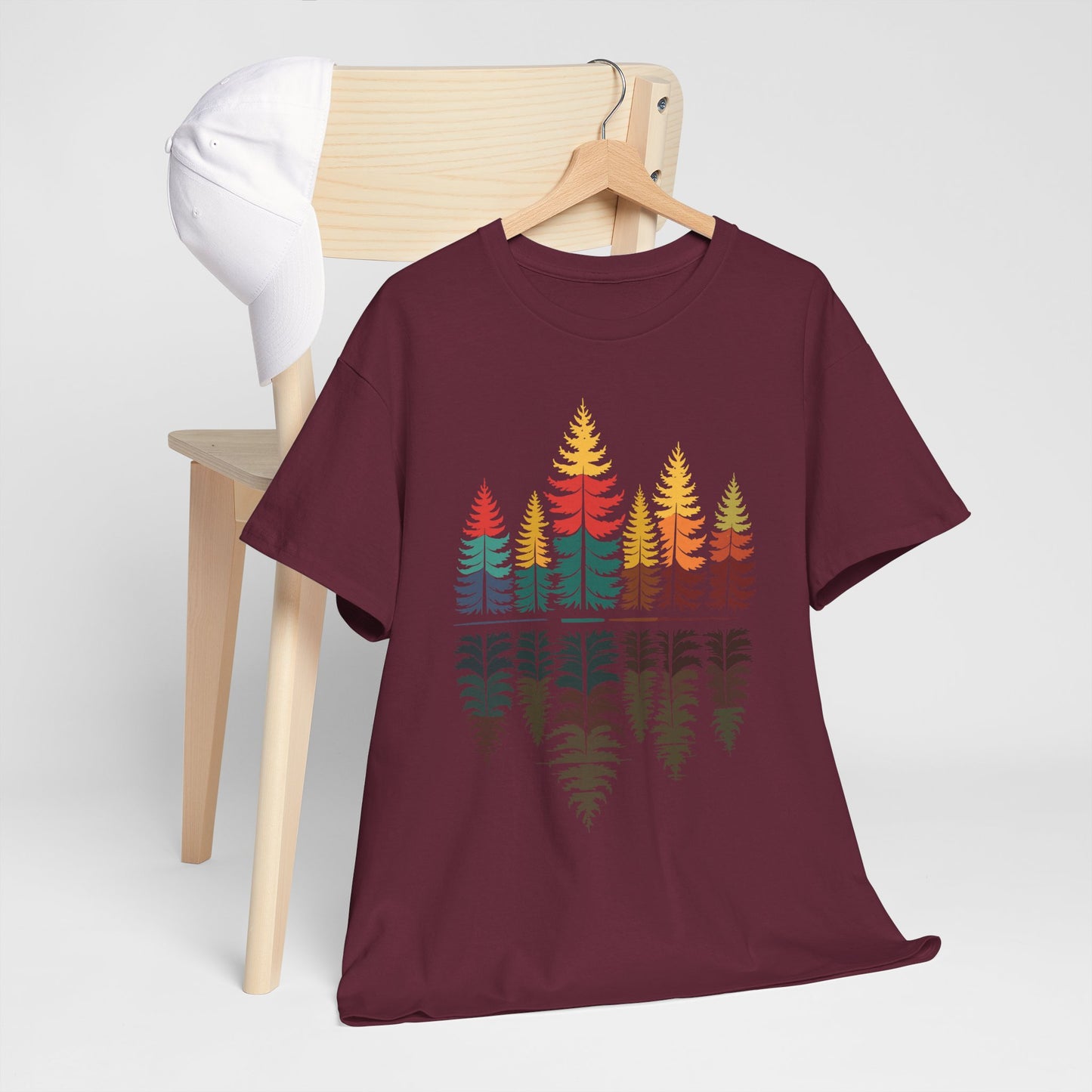 Nature Reflection Forest Trees Outdoor Wildlife T-Shirt