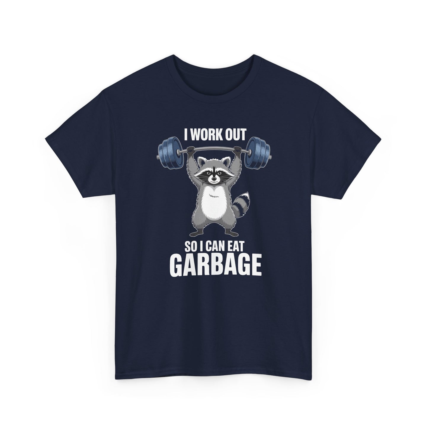 Raccoon Deadlift Bodybuilding Animal Funny Gym Fitness T-Shirt