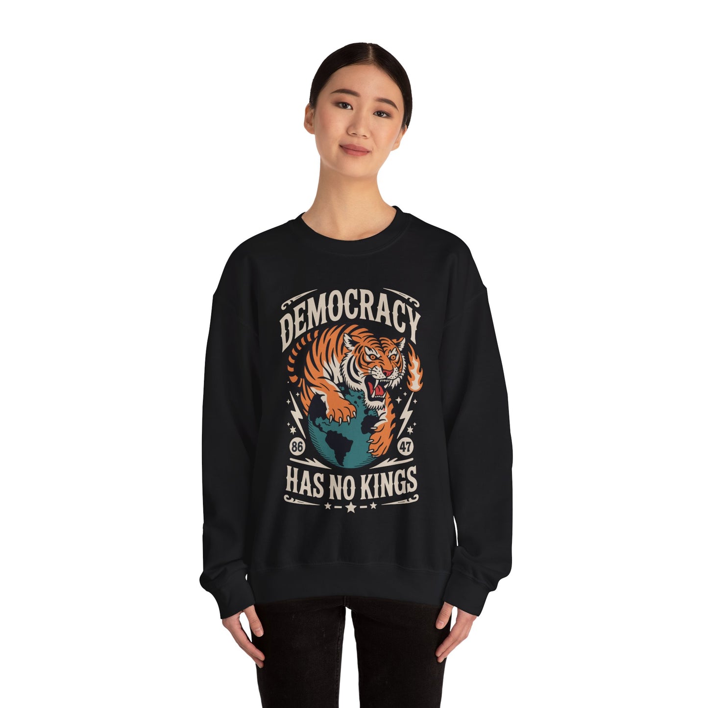 Democracy Has No King 8647 Anti Trump America Social Justice Sweatshirt