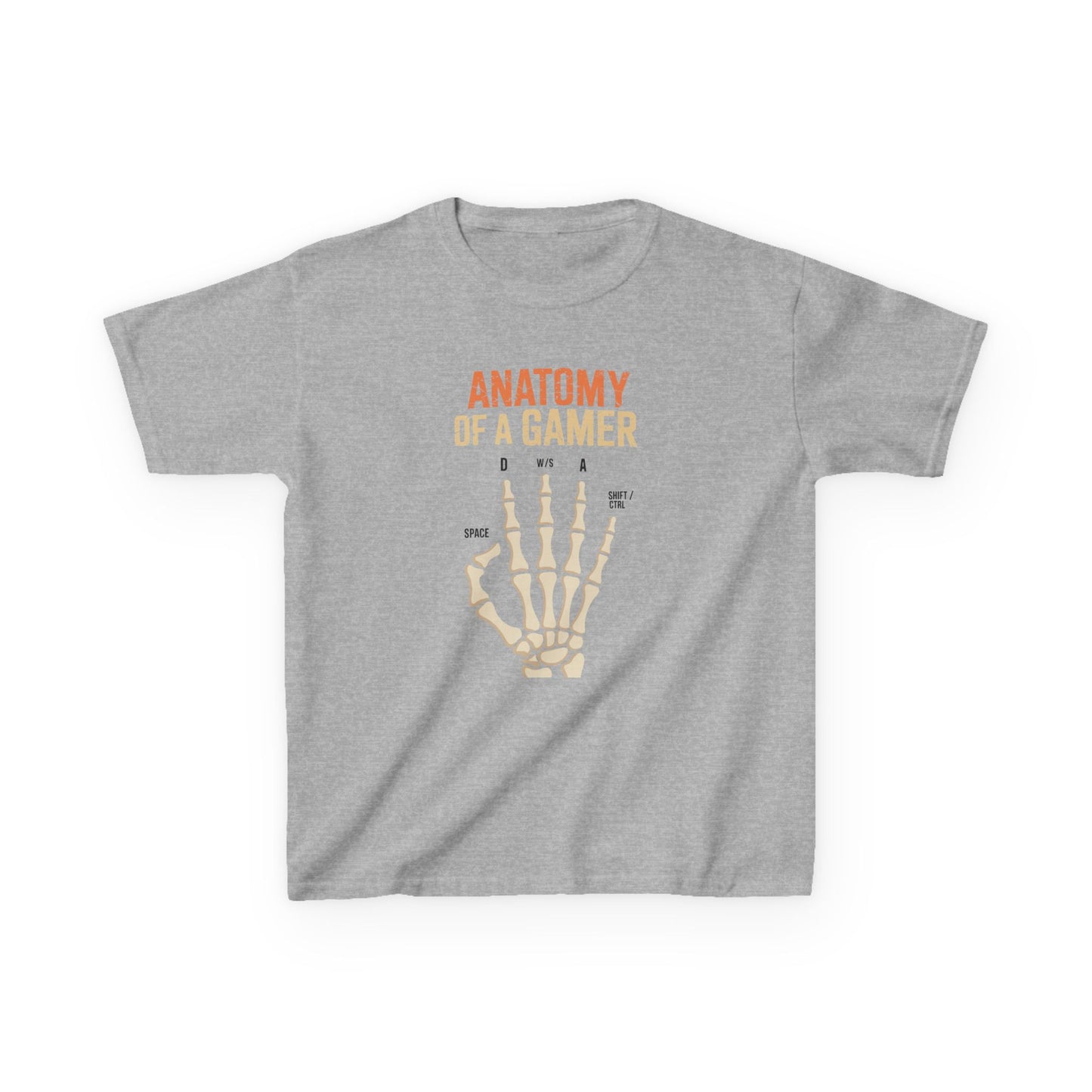 Funny Anatomy Of A Gamer Skeleton Hand Boys Kids Teens T-Shirt